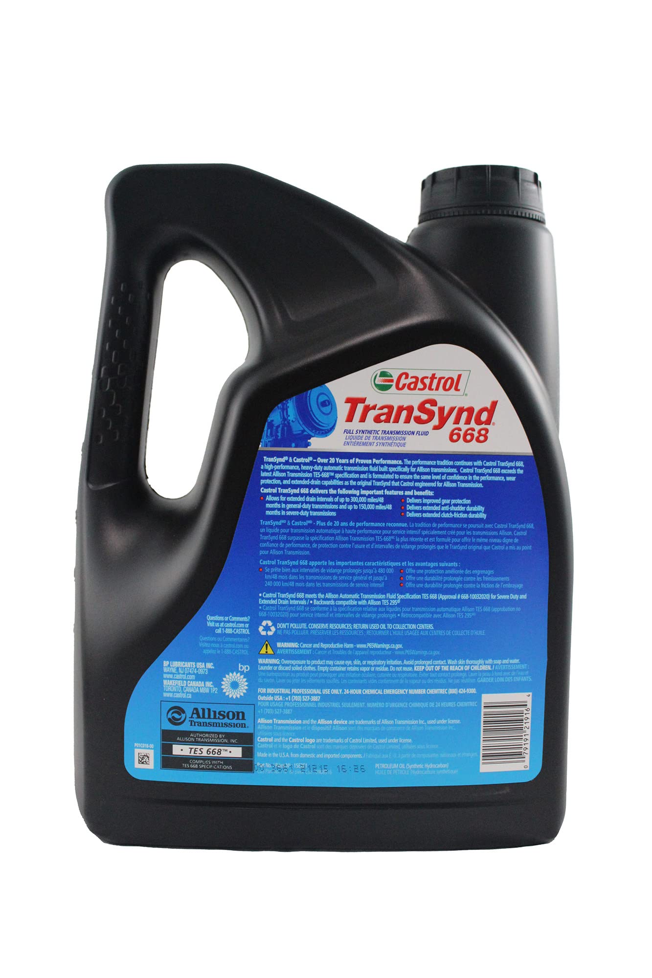 STONE RIVER PRODUCTS Castrol TranSynd 668 Allison 2021 Updated SPEC 2 GALLONS and ONE Allison 29539579 Filter ONLY by DOXA Worldwide