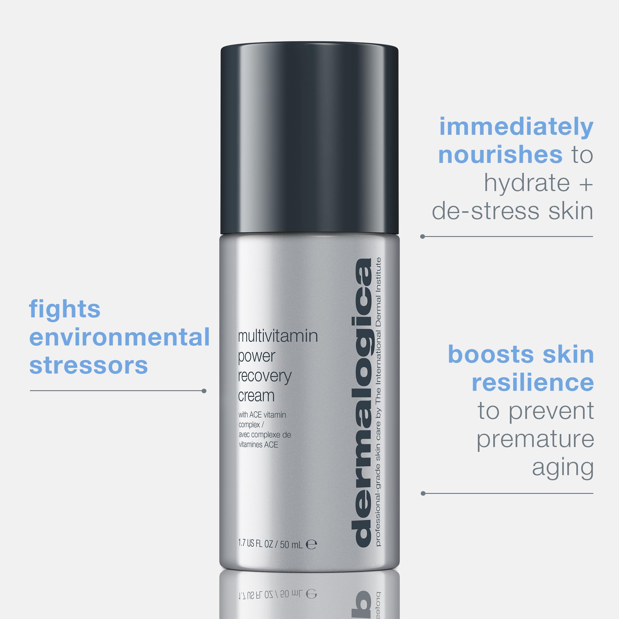 Dermalogica MultiVitamin Power Recovery Face Cream, Hydrating Facial Moisturizer with Antioxidants - Preventing Signs of Skin Aging, 1.7 fl oz
