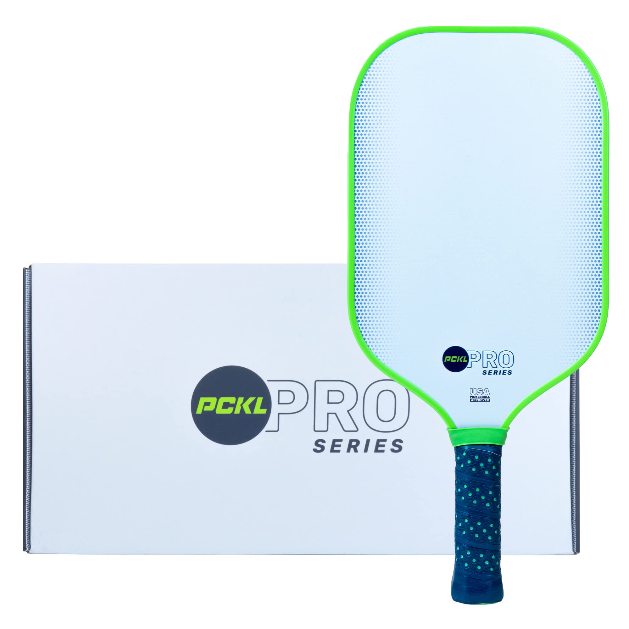 PCKL Pickleball Paddle Pro Series and Power Series | USA Pickleball Approved | Graphite Carbon Face | Edgeless Design | Choose Blue or White Pickleball Paddle