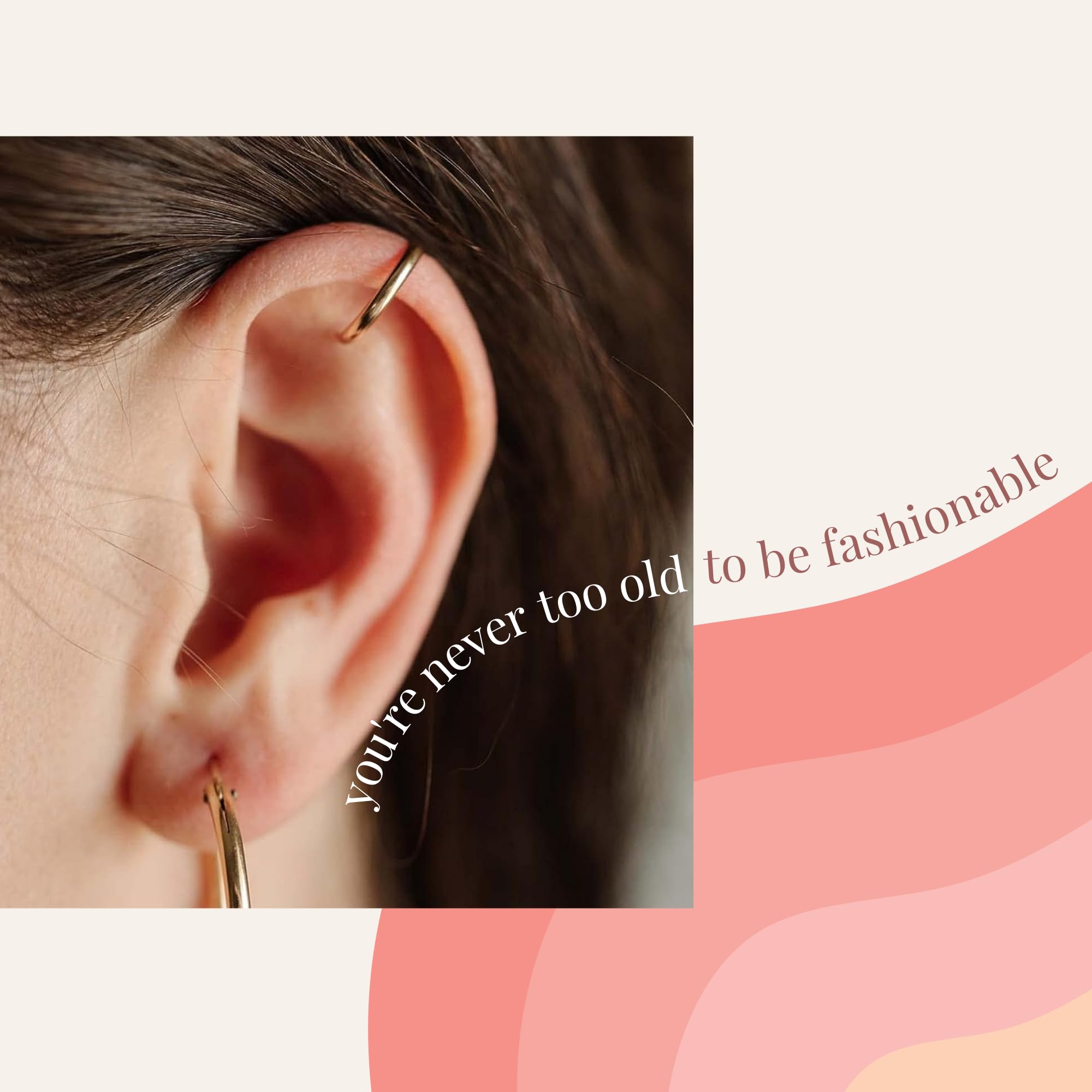 14k Gold Ear Cuff | Adjustable Ear Cuff | Non Pierced Earring | 10mm | Handmade | Non-Tarnishing | Cartilage Piercing | Smooth Design