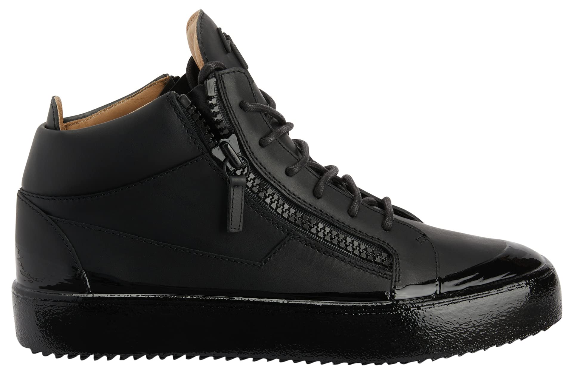 Giuseppe Zanotti, Kriss Mid-Top Sneakers Leather, 8, Black