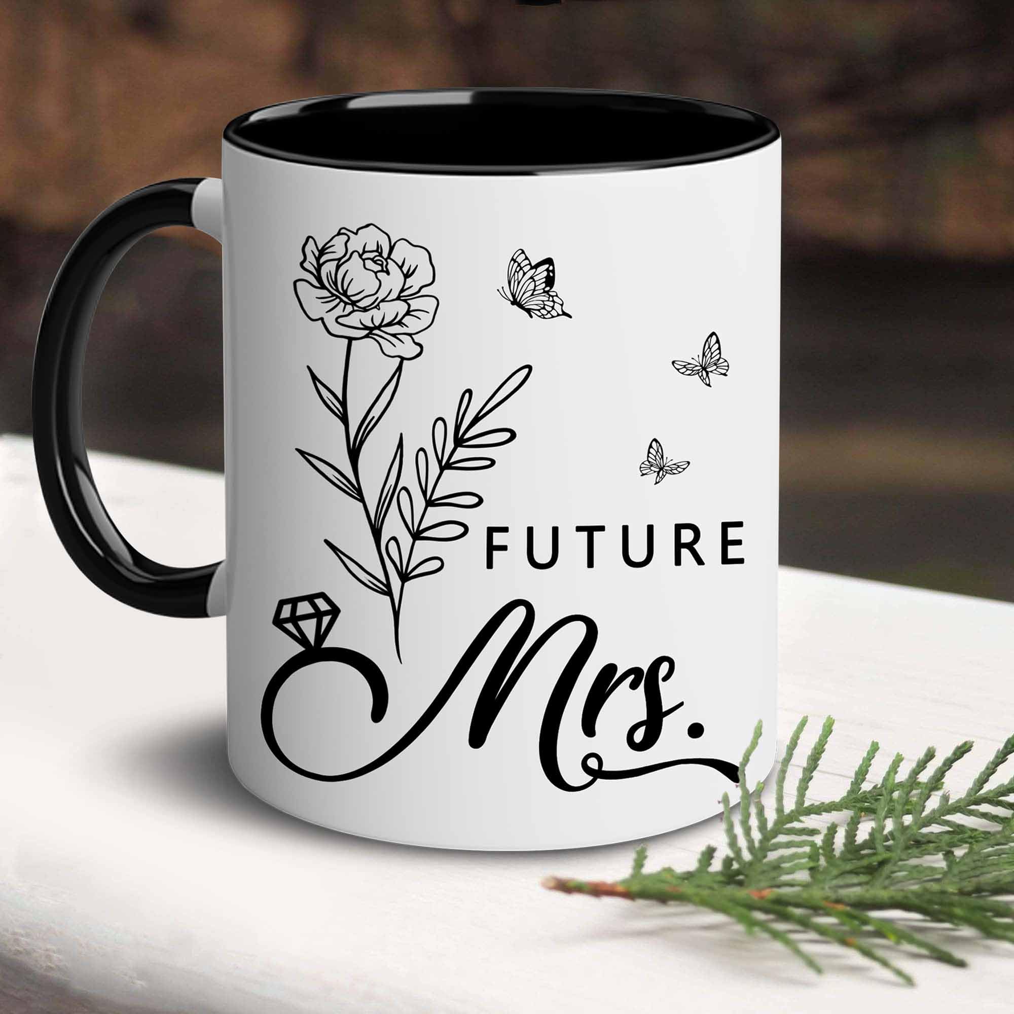 VUNVUT86 Christmas Gift For Wife - Bride To Be Gifts - Future Mrs Gifts - Bridal Shower Gift - Valentine, Mothers Day, Wedding, Engagement Gifts For Wifey, Mrs, Girlfriend, Fiancee, Her, Women 11OZ