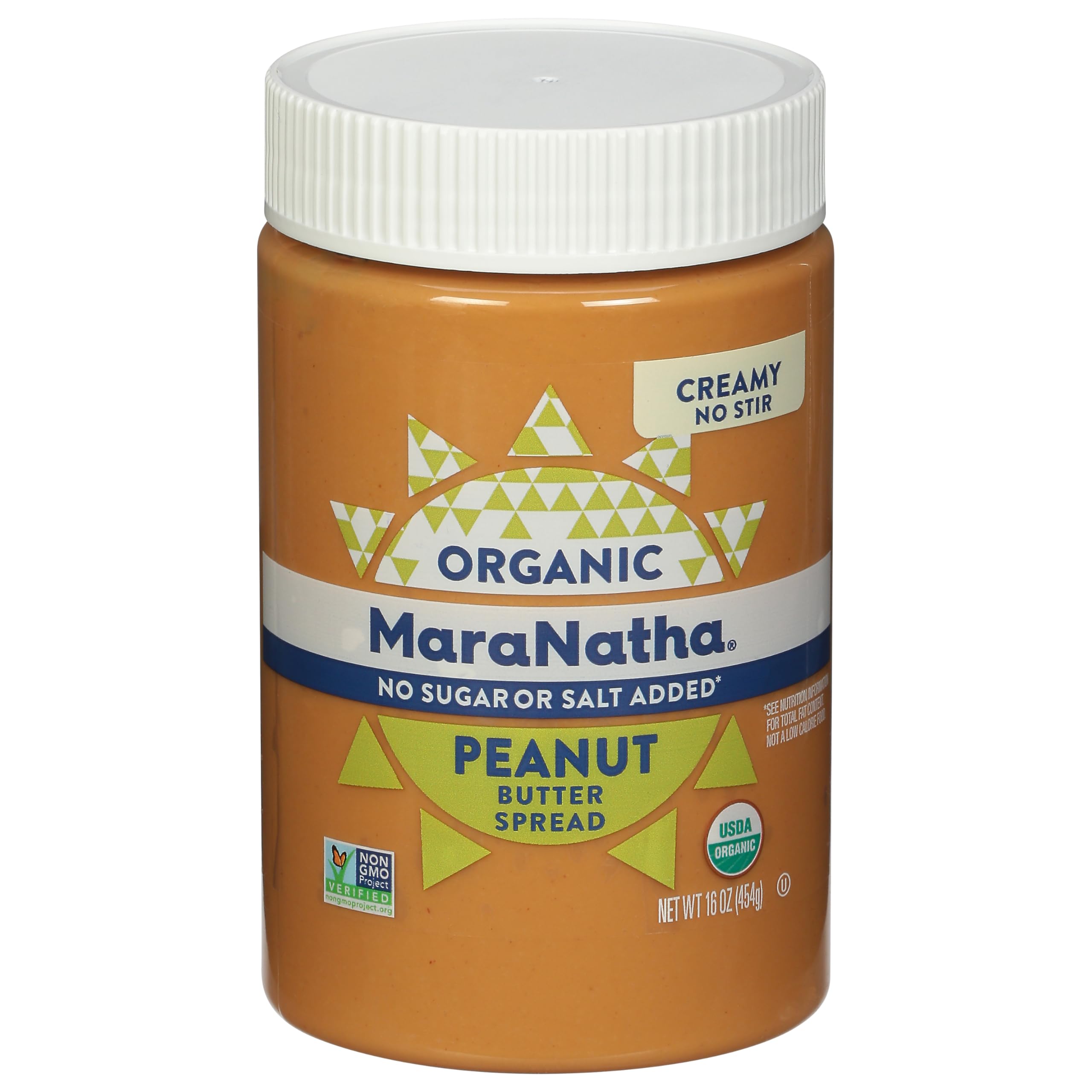 Maranatha Organic No-Stir Creamy Peanut Butter Spread, No Sugar or Salt Added, 16 Ounce