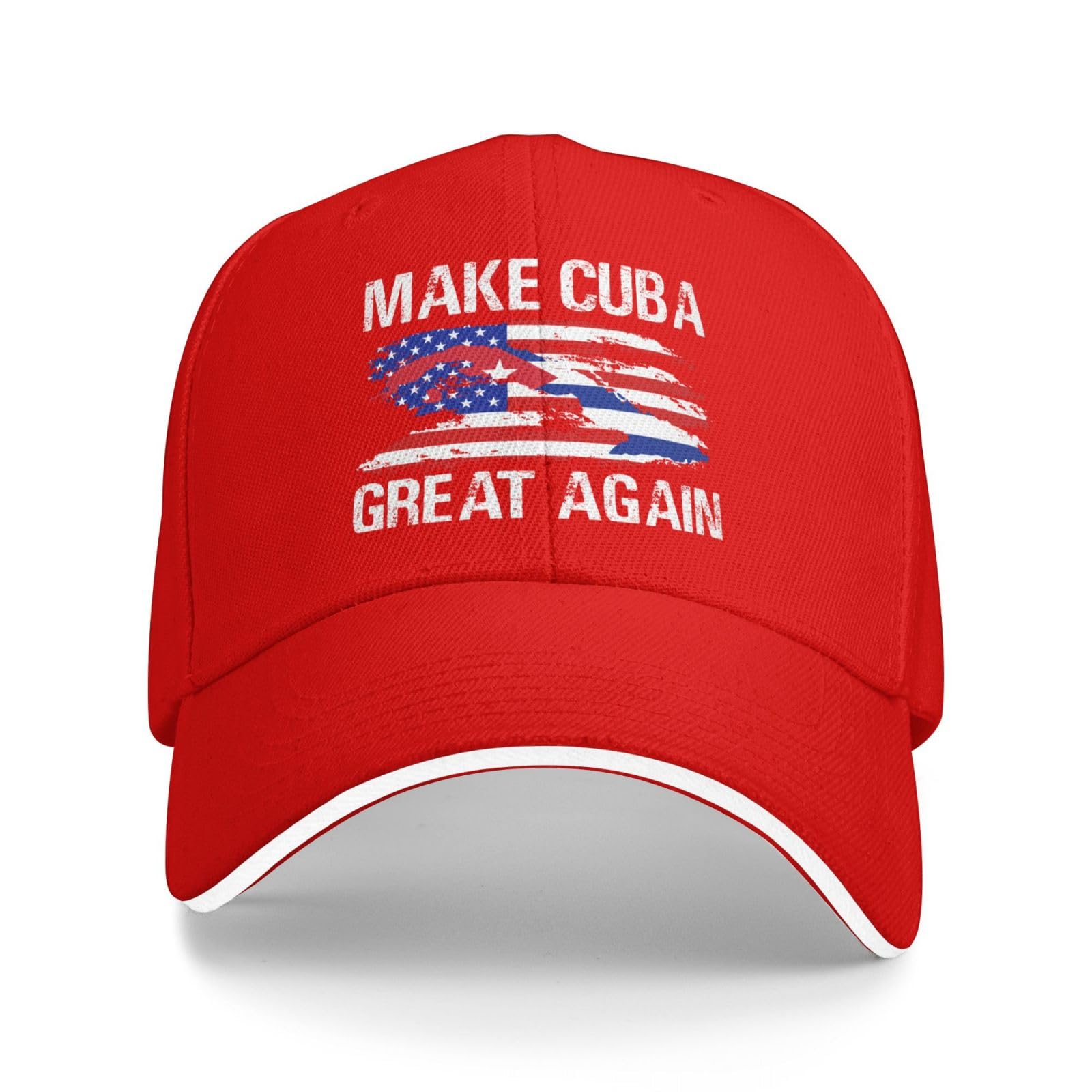 AINVLENAN Make Cuba Great Again Supporter Baseball Cap Red