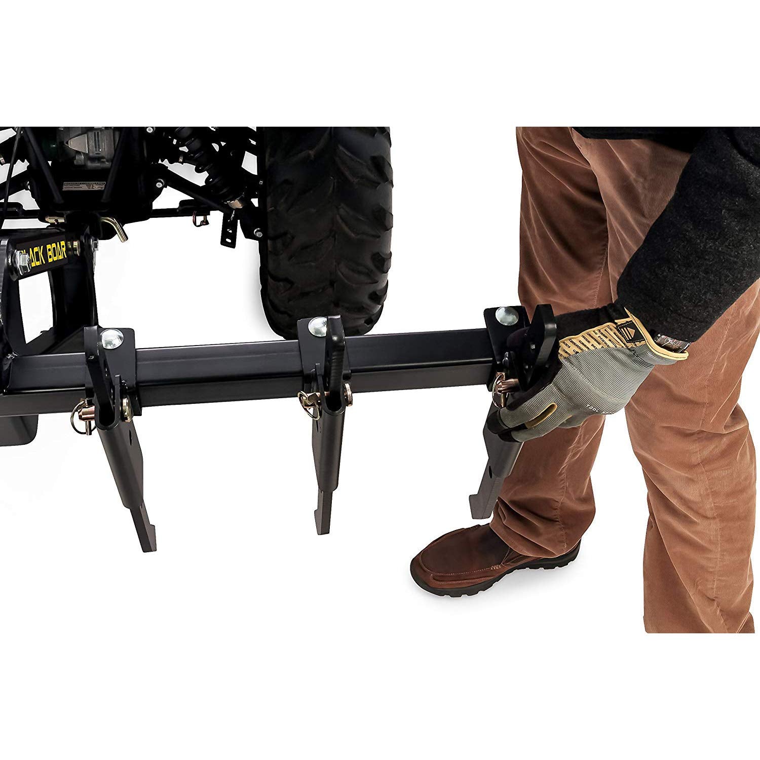 Black Boar ATV/UTV Plow Implement, Breaks Up Hard Ground w/6 Independently Adjustable Chisels, Use to Cultivate, Establish Food Plot, Maintain Land (66003)