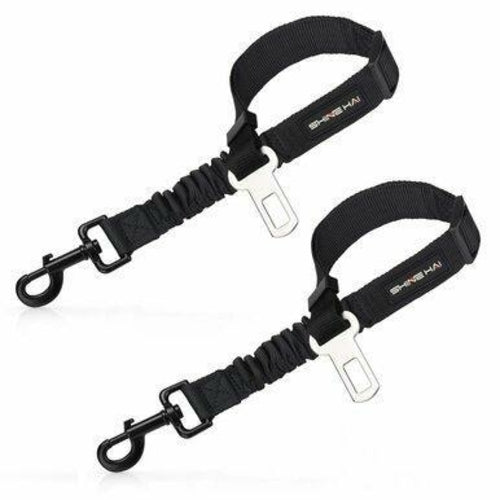 2 Pack Adjustable Dog Harness For Car Seatbelt Connector Restrain Teth