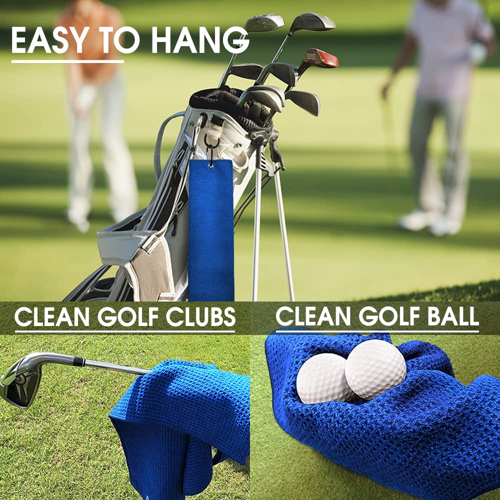 TOUNER Funny Golf Towel Gift for Dad Mom, Retirement Gifts for Men Women Golfer, Funny Golf Towel for Women Men, Embroidered Golf Towels for Golf Bags with Clip (I Like Big Putts and I Cannot Lie)