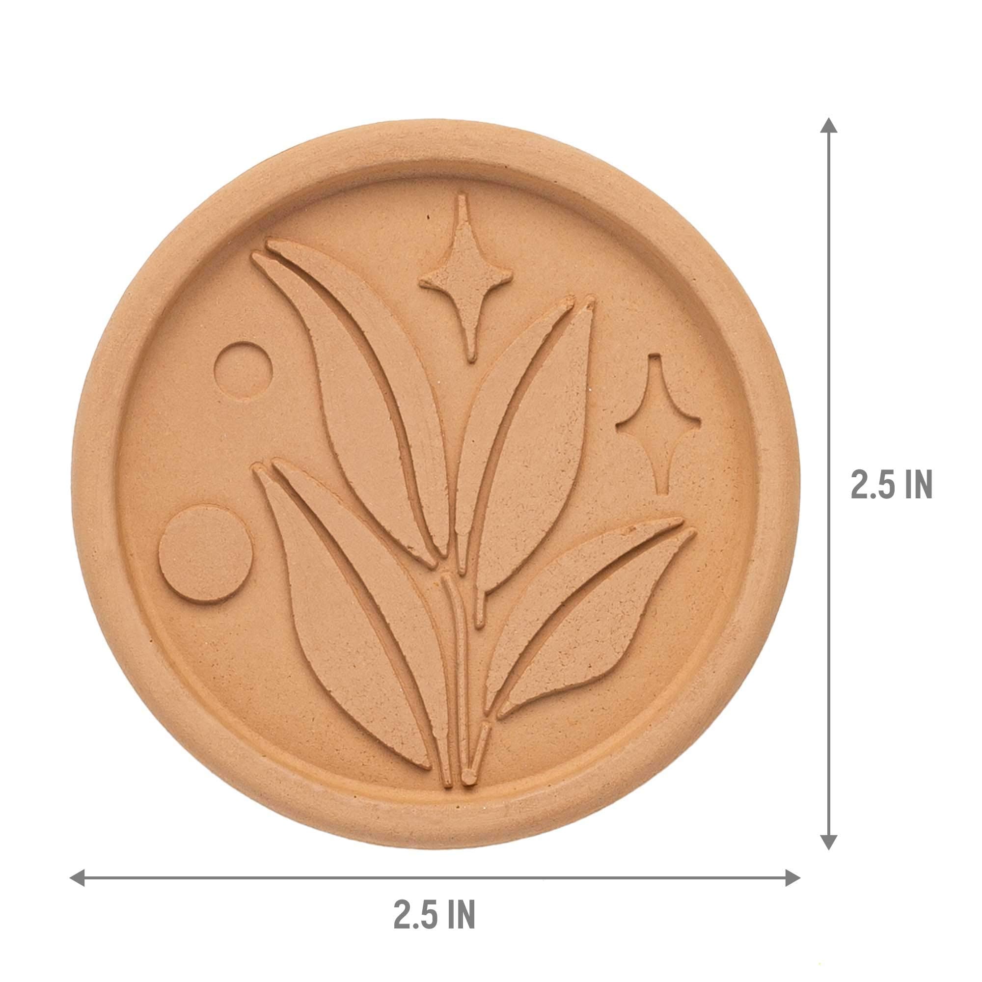 Goodful Brown Sugar Saver and Softener Disc with Elegant Leaf Design, Multiple Uses for Food Storage Containers, Reusable and Food Safe, Terracotta, 2 Pack