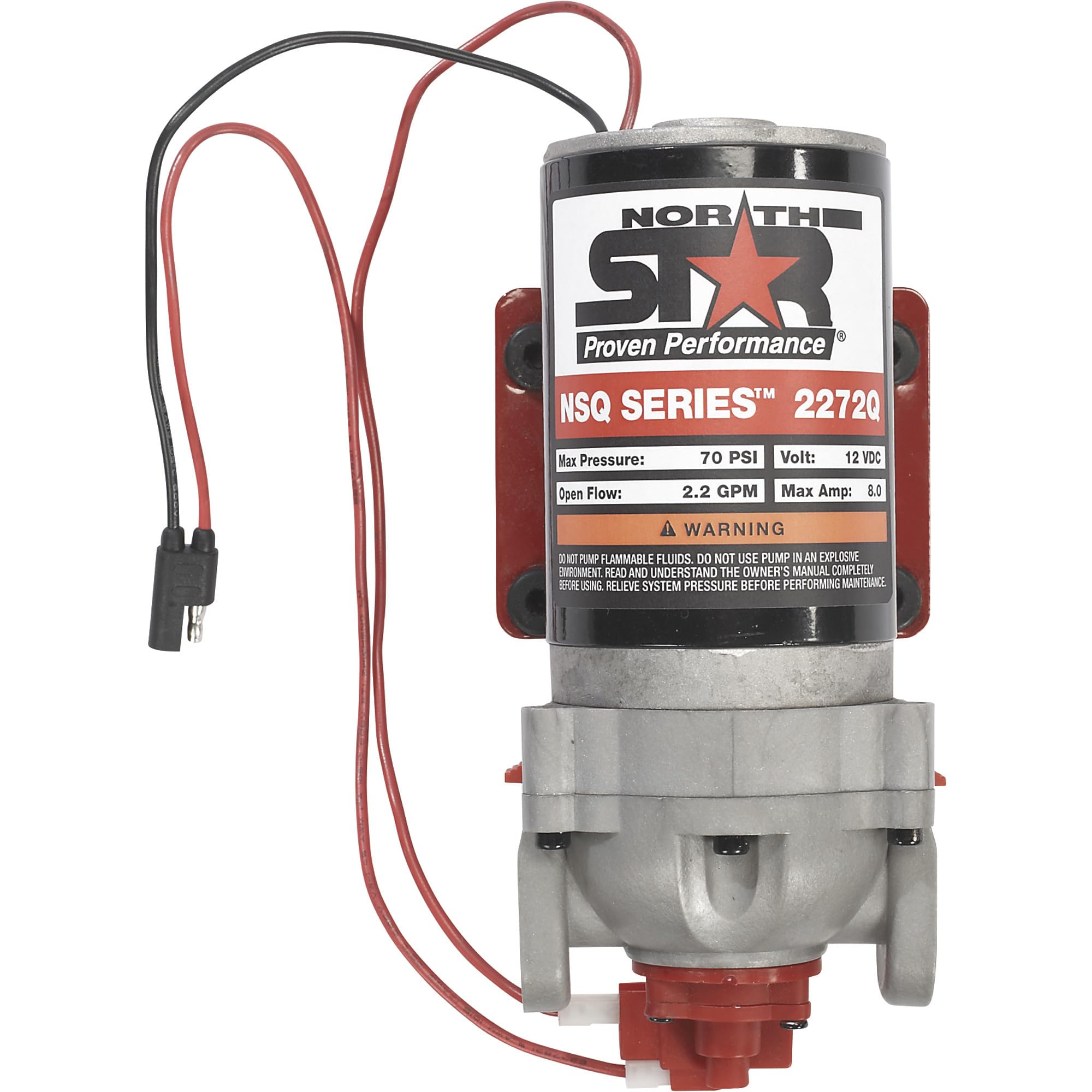 NorthStar NSQ Series 12V On-Demand Sprayer Diaphragm Pump with Quick-Connect Ports - 2.2 GPM
