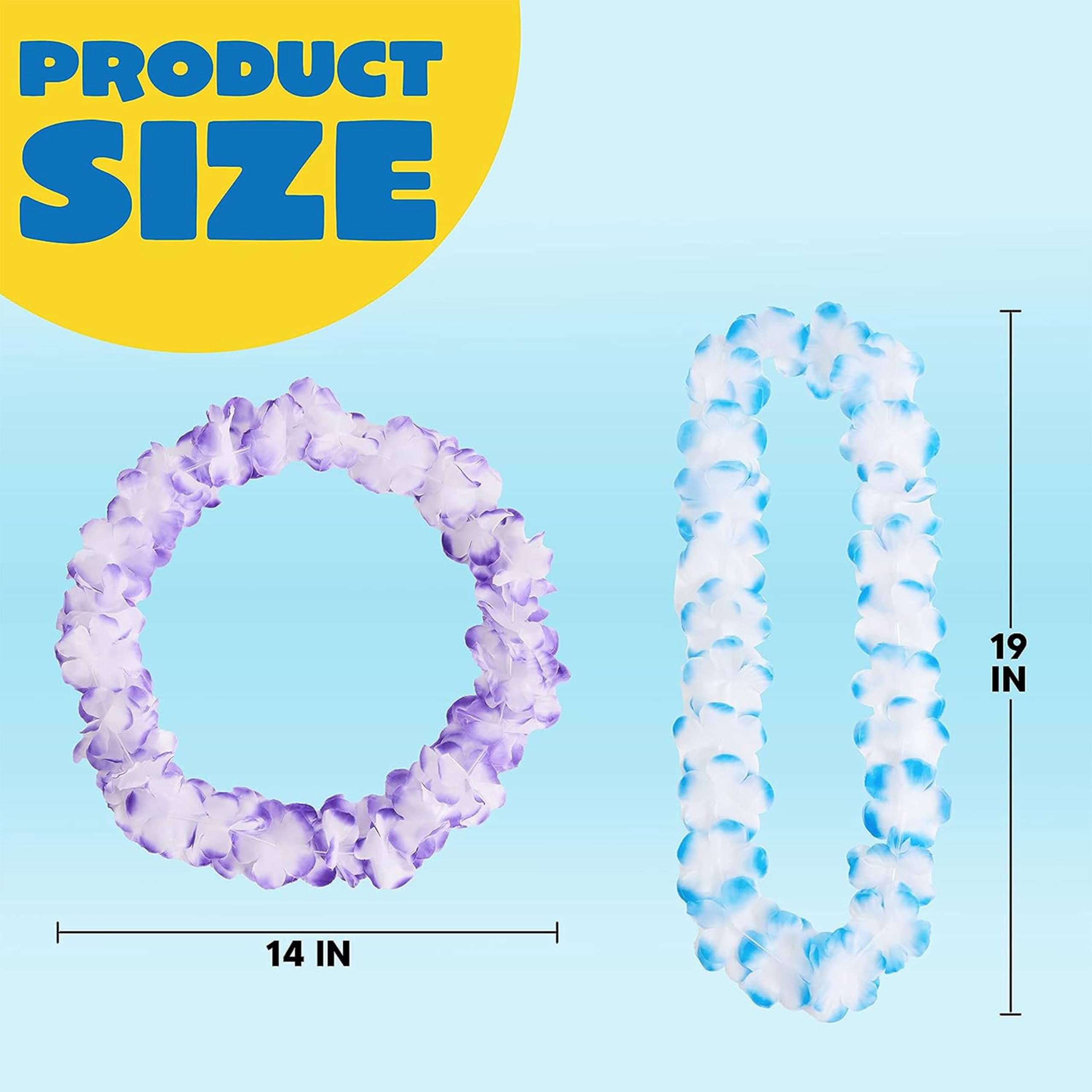 JOYIN Toy 12 Counts Hawaiian Leis Bulk, Tropical Flower Lei Hawaiian Lei Beach Hawaii Luau Party Favors Decoration Birthday Party Supplies
