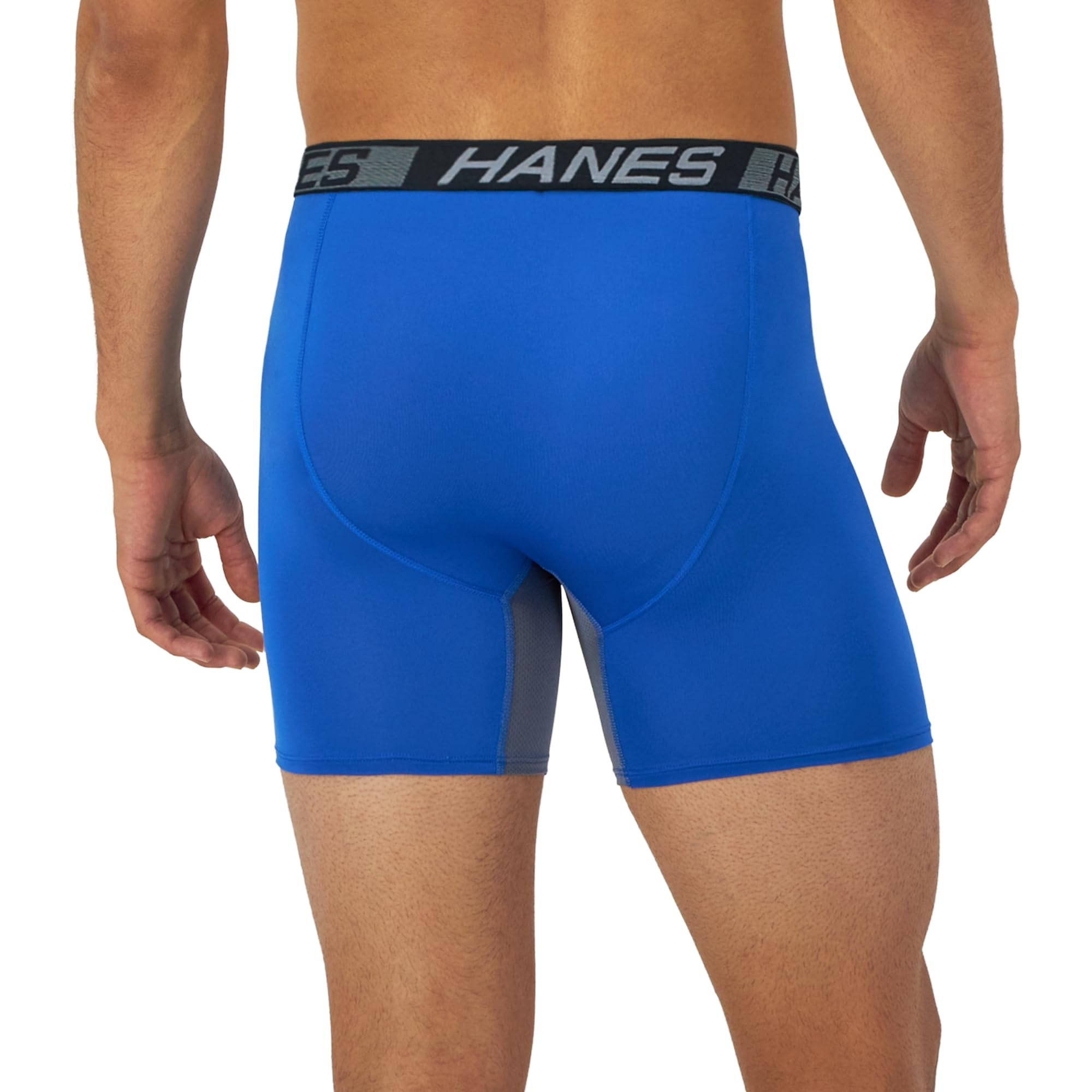 Hanes Men's X-Temp Total Support Pouch Boxer Brief, Anti-Chafing, Moisture-Wicking Underwear, Multi-Pack, Regular Leg-Marled, X-Large