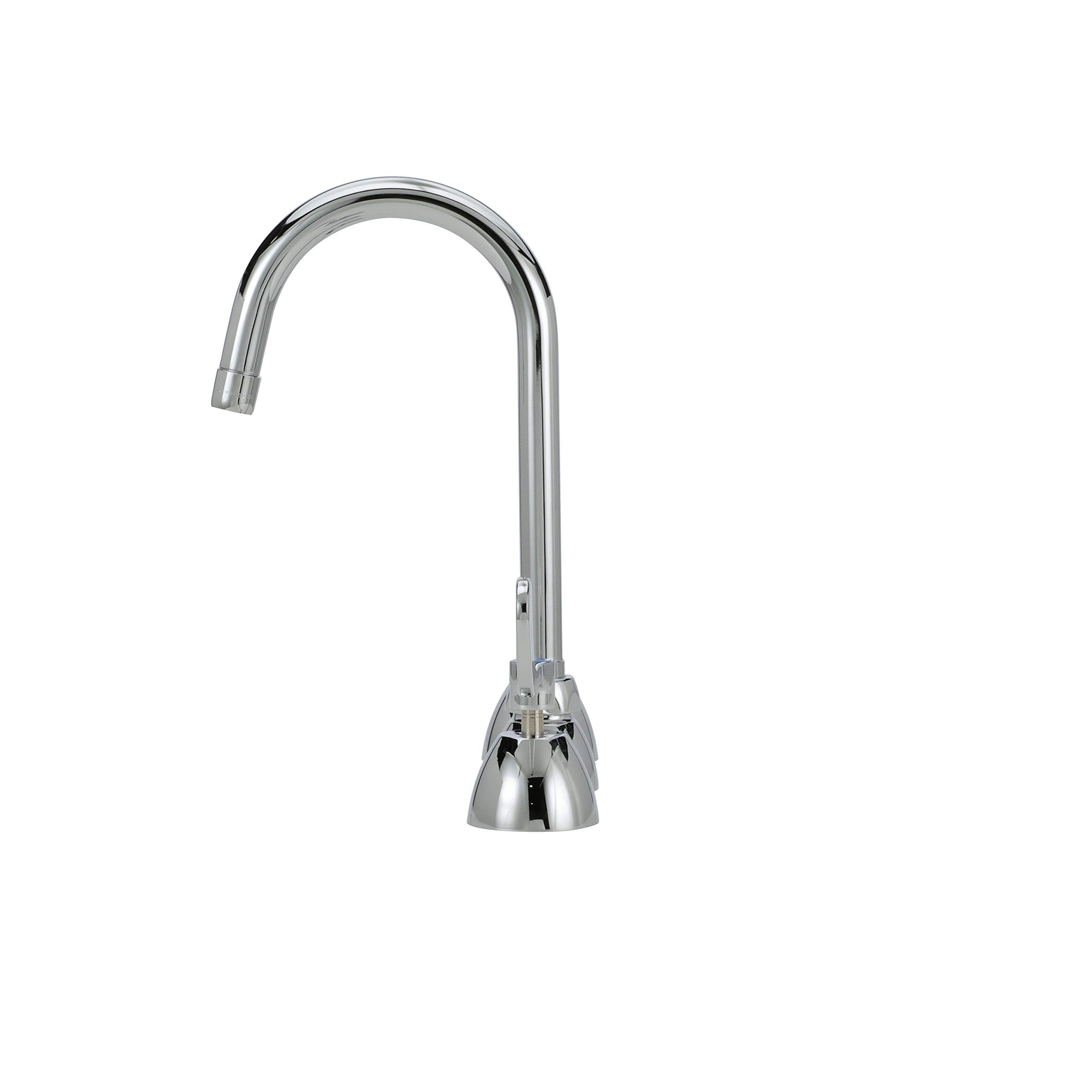 Zurn Z831B4-XL AquaSpec Widespread Gooseneck Faucet, 5 3/8" Spout, 2.2 GPM Pressure-Compensating Aerator, 4" Wrist Blade Handles, Chrome