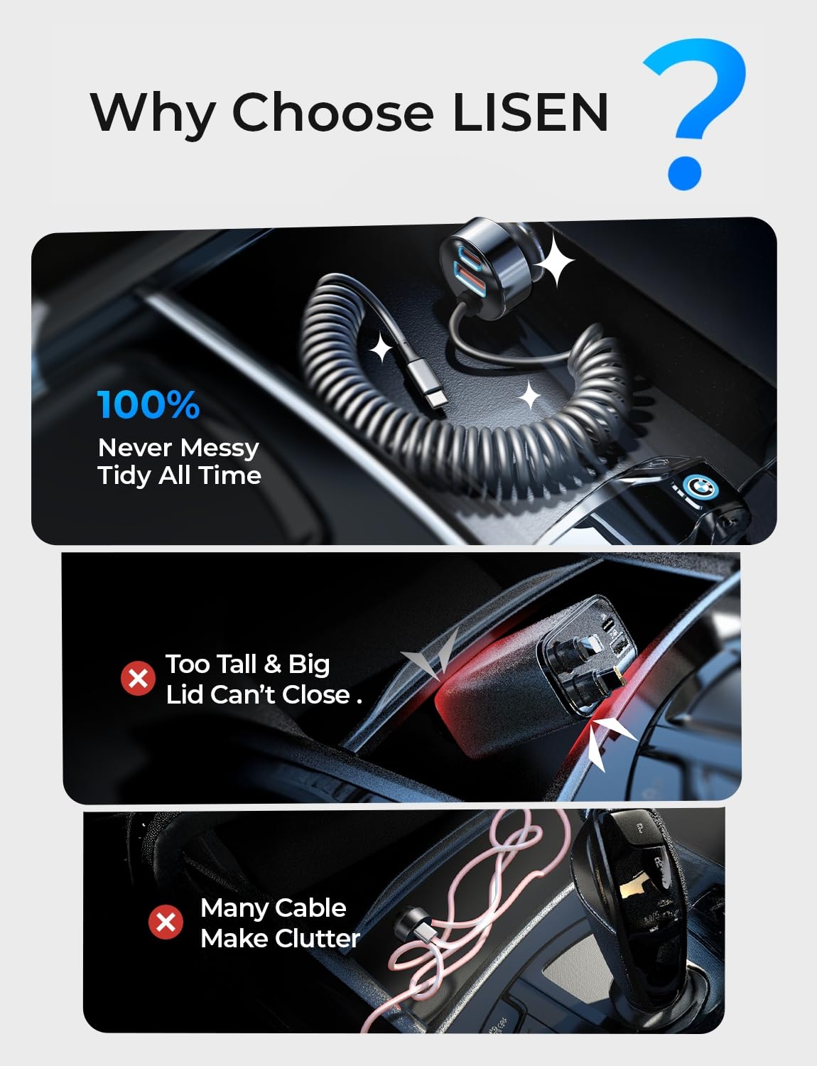 LISEN 90W for iPhone 17 16 15 Pro Max Car Charger USB C Fast Charging,Super Fast for iPhone 15 16 17 Pro Car Charger Type C Adapter Fit iPhone 17 16 15 Air ProMax Plus,Samsung Galaxy S25/24,Android