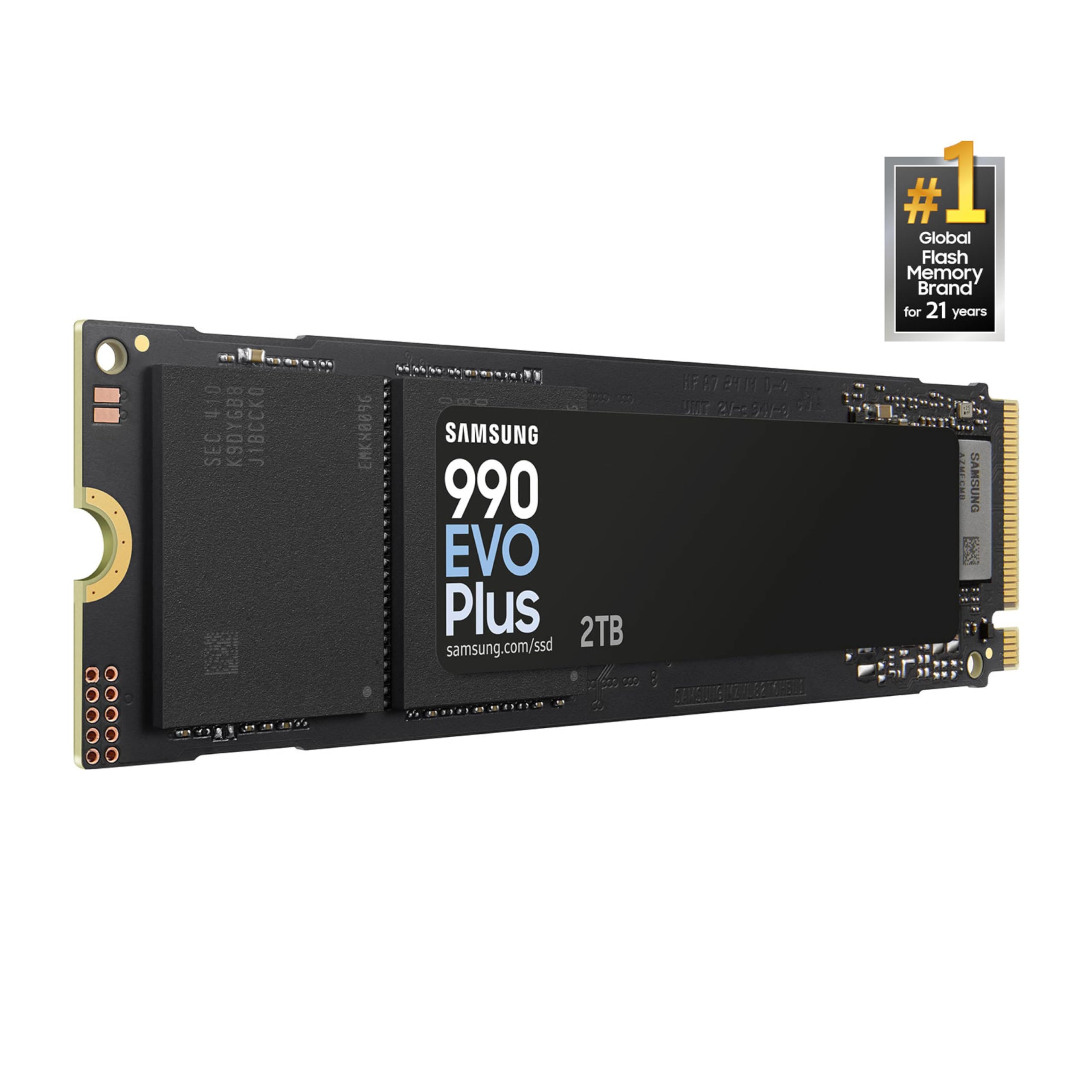 Samsung 990 EVO Plus SSD 2TB, PCIe Gen 4x4, Gen 5x2 M.2 2280, Speeds Up-to 7,250 MB/s, Upgrade Storage for PC/Laptops, HMB Technology and Intelligent Turbowrite 2.0, (MZ-V9S2T0B/AM)
