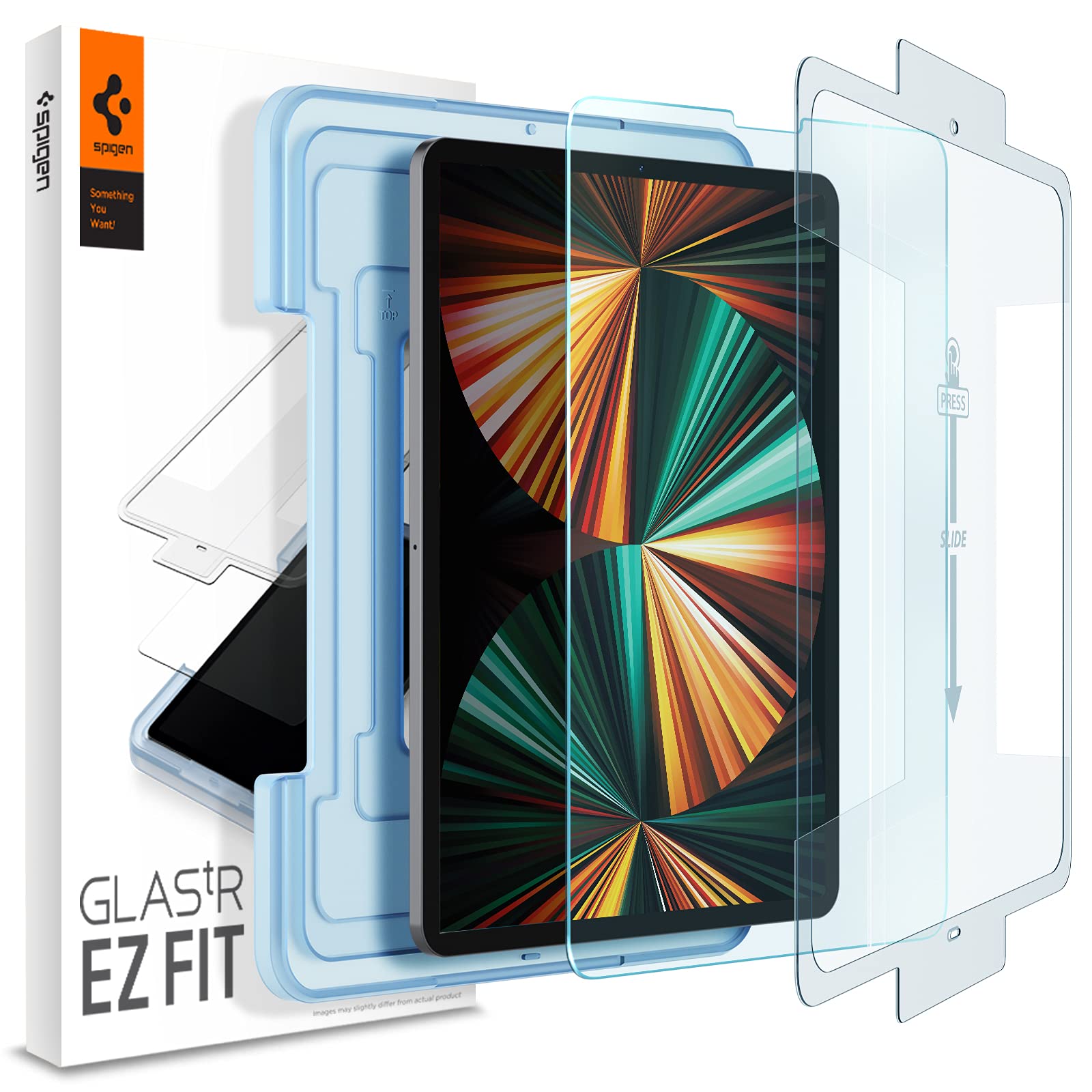 Spigen Tempered Glass Screen Protector [GlasTR EZ FIT] designed for iPad Pro 12.9 inch M2 (2022) / iPad Pro 12.9 inch (2021/2020/2018)