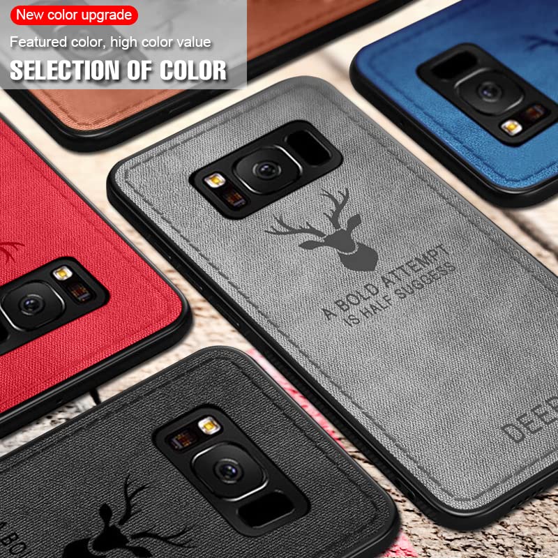 Casecious Compatible with Samsung Galaxy Note 10 Plus or Note 10 Plus 5G Soft Texture Deer Pattern Embossed Fabric Cloth TPU Cell Phone Mobile Basic Back Case Cover (Black)