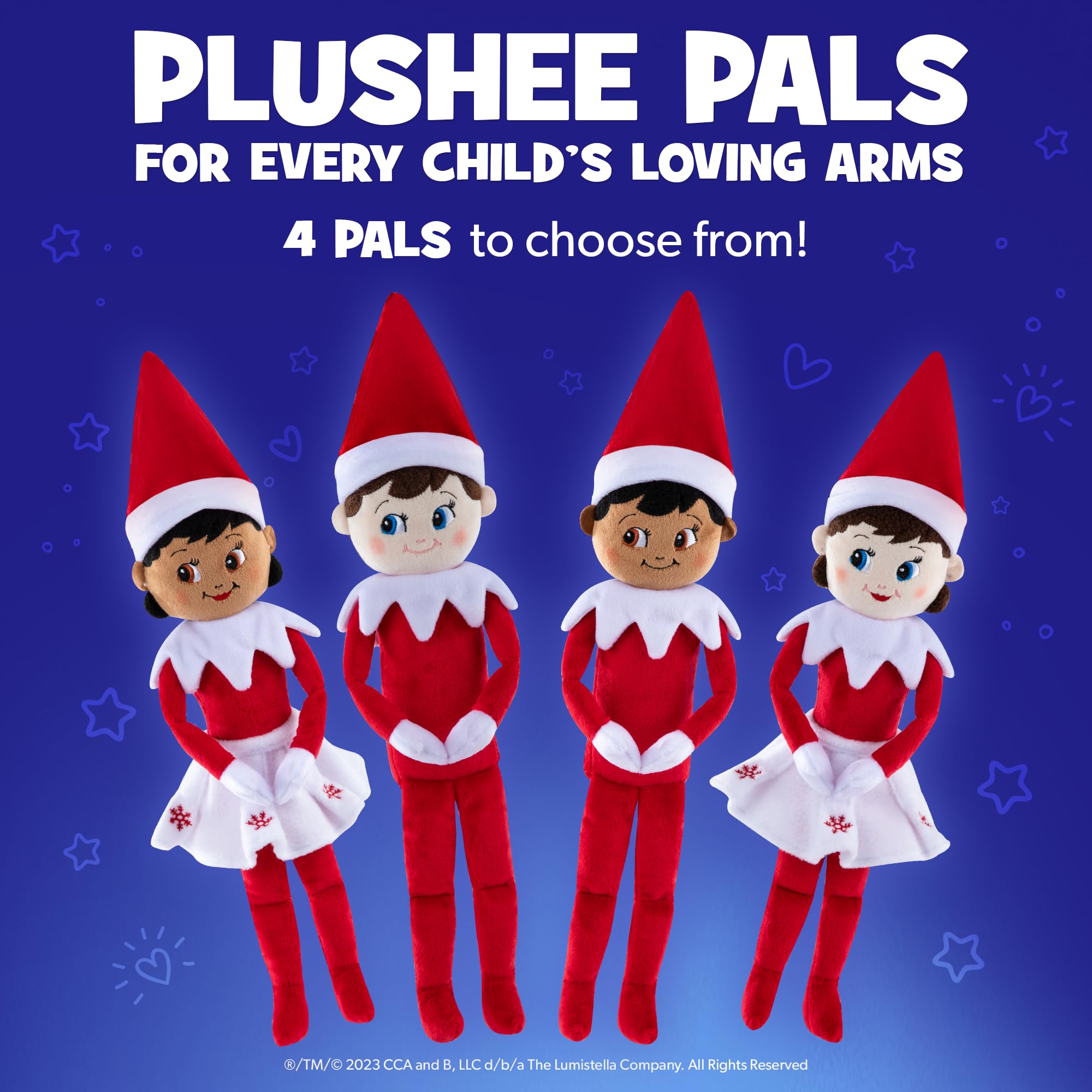 The Elf on the Shelf Plushee Pals - 17-inch Scout Elf Plush Toys - Huggable and Lovable Stuffed Brown Eyed Boy Elf Plush