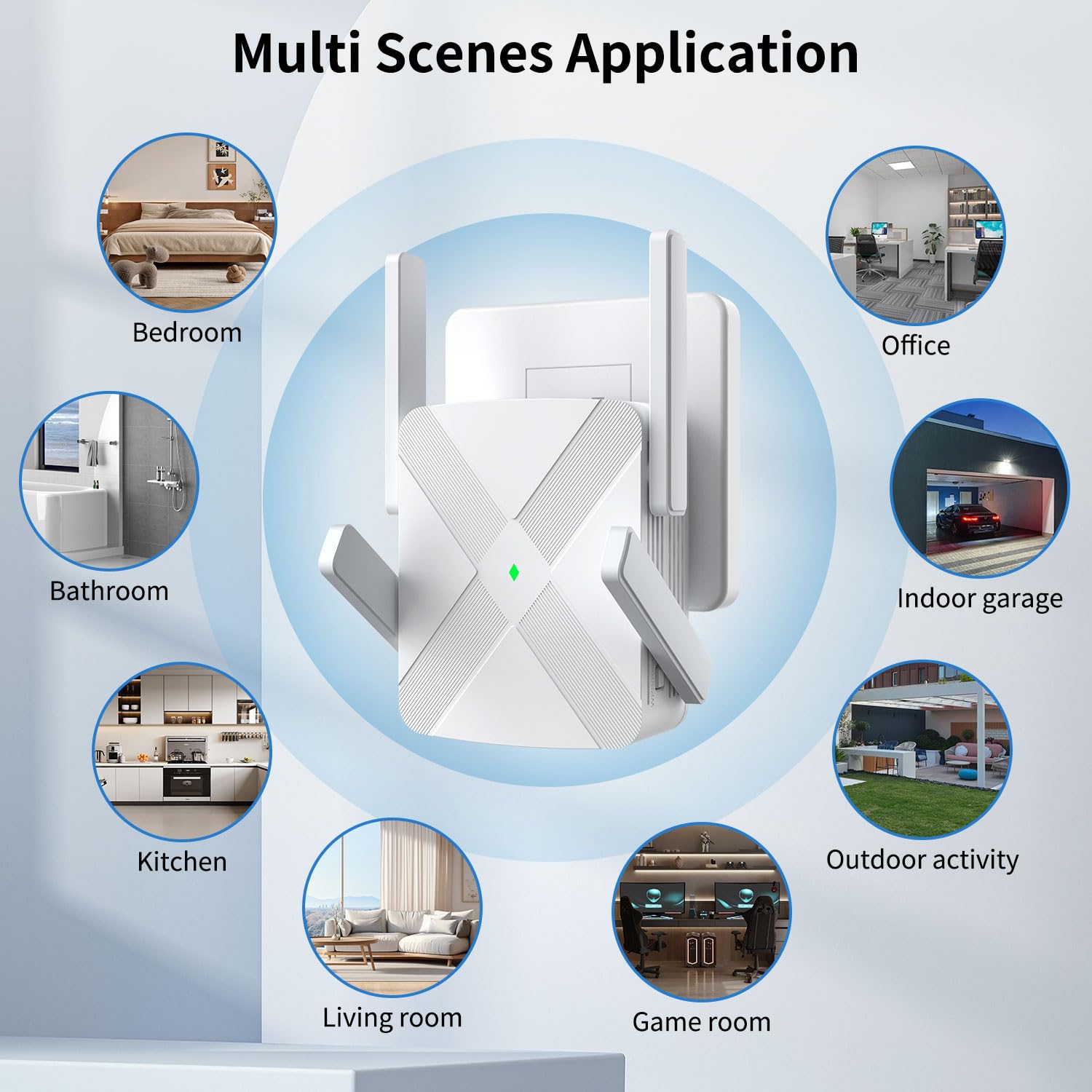 2024 Release WiFi Extender, WiFi Extender Signal Booster for Home Cover up to 10000sq.ft & Dual Band 2.4G&5G Advanced Technology, 1200Mbps WiFi Repeater with Ethernet Port up to 45 Devices