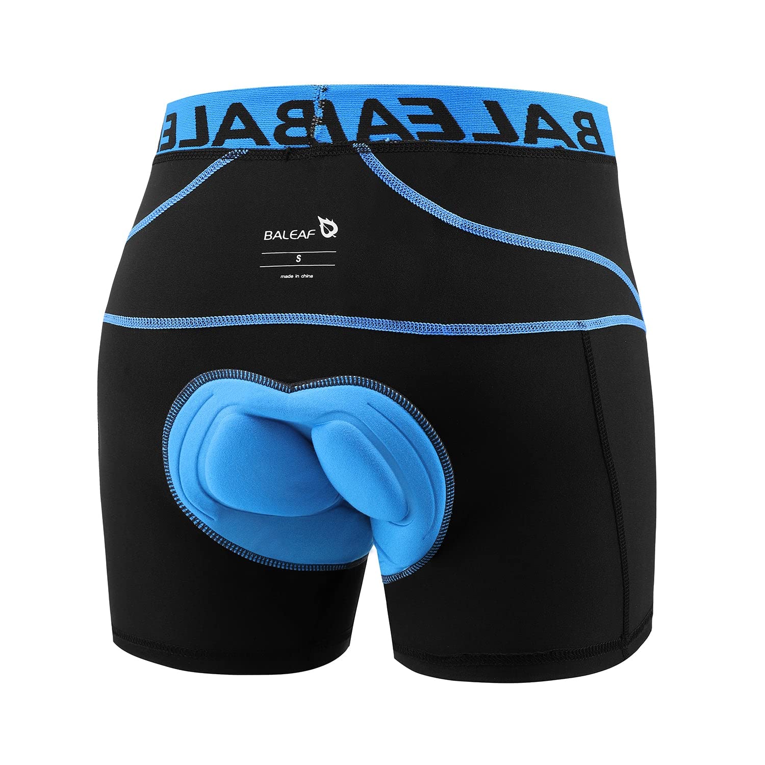 BALEAF Men's 3D Padded Bike Shorts Cycling Underwear MTB Liner Road Biking Bicycle Clothes Blue M