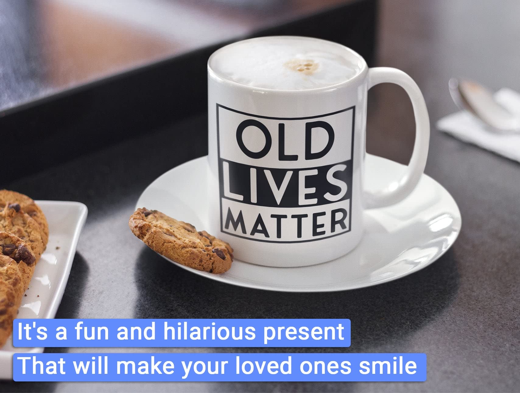 Old Lives Matter Mug Old Lives Still Matter Gifts for Men Old Lives Still Matter Coffee Mug 11oz Gifts for Elderly Men Dad Grandparent Over The Hill Gag Gifts 60th 70th Senior Birthday Gifts - White