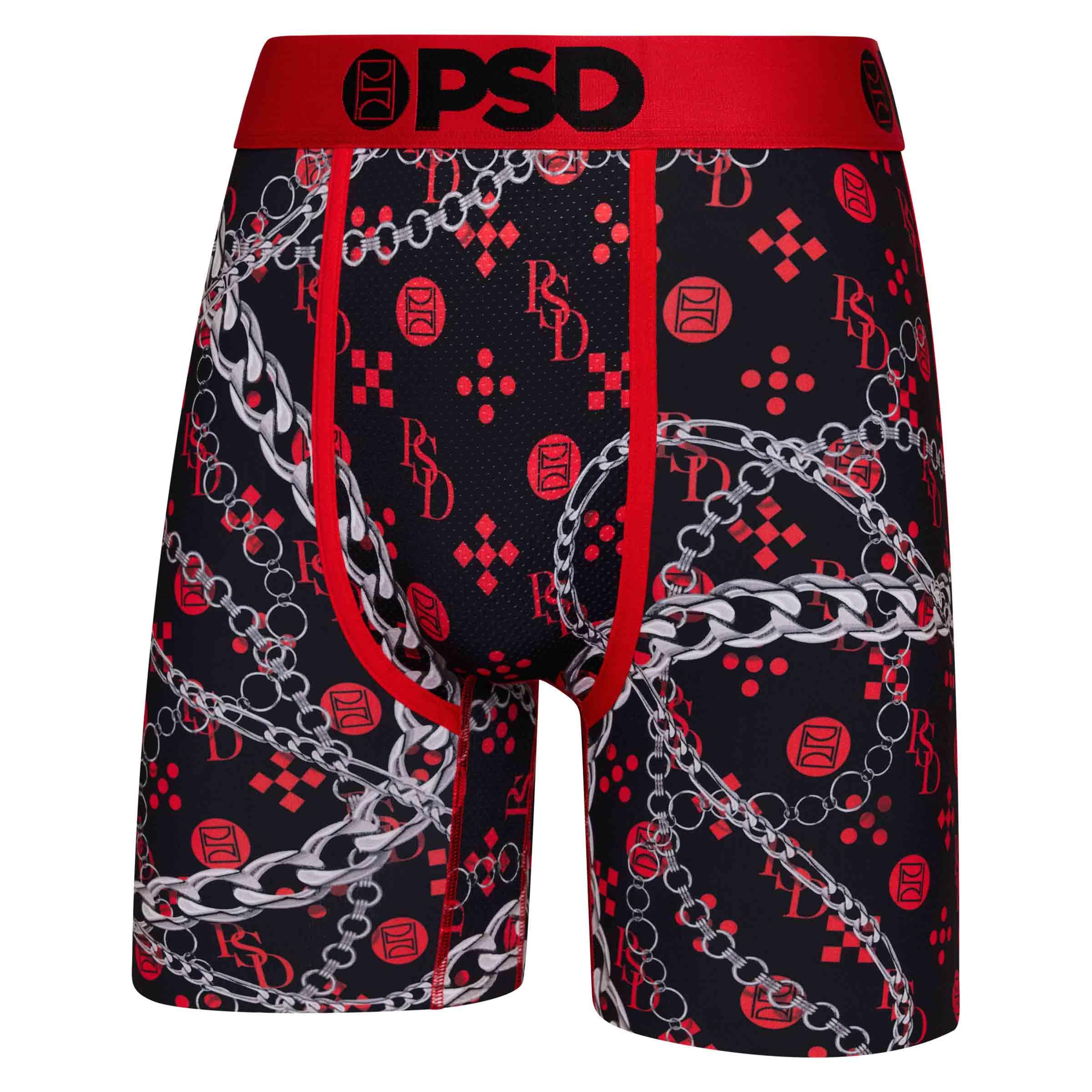 PSD Men's Monogram Luxe 3-Pack Boxer Briefs, Multi, XL