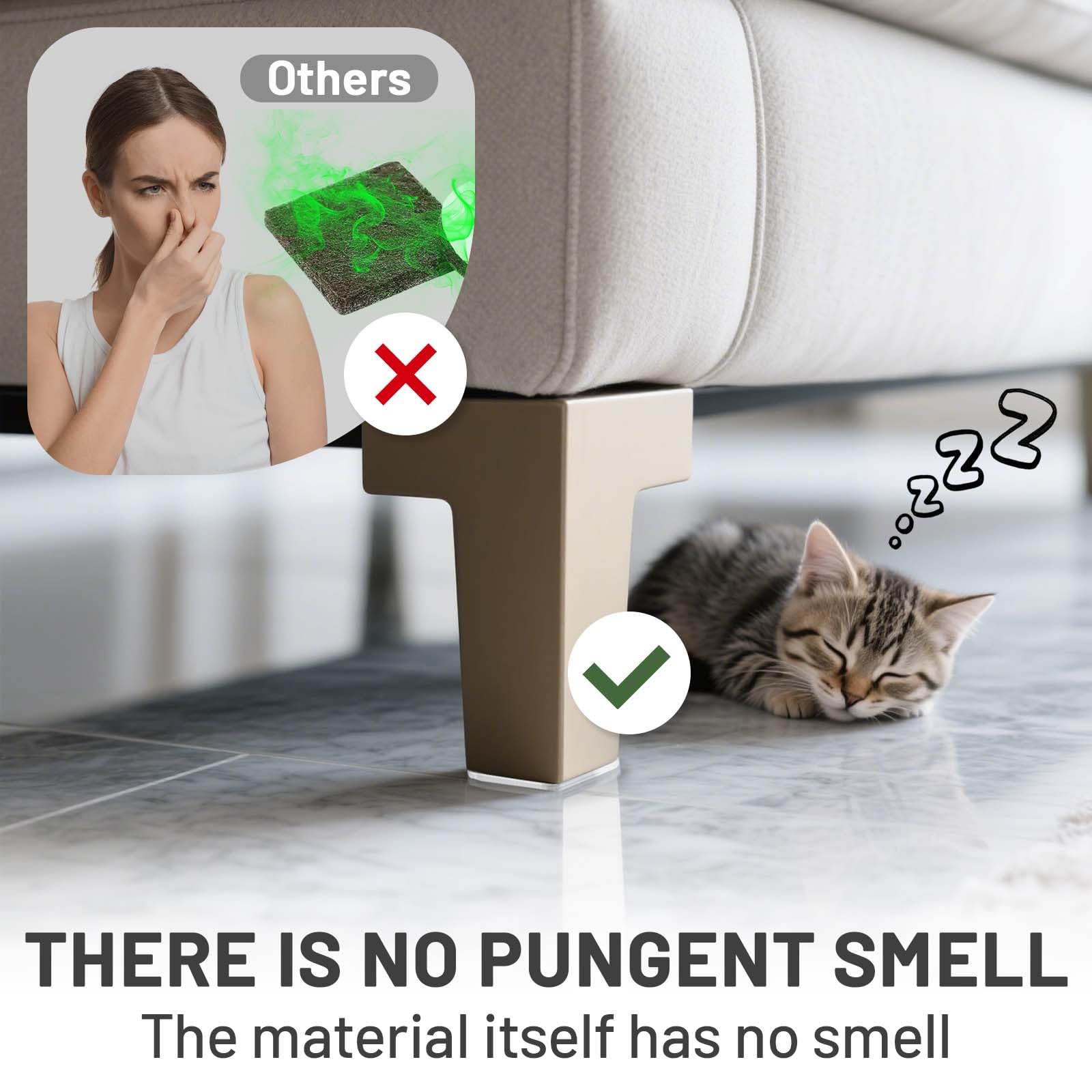 40 PCS Non Slip Furniture Pads, Phixbear Anti Vibration Pads, Reusable Multifunctional Self-Adhesive Silicone Pad, Shockproof and Silent, for Anti-Slip on Tables, Sofas, Beds, and Floor Protection