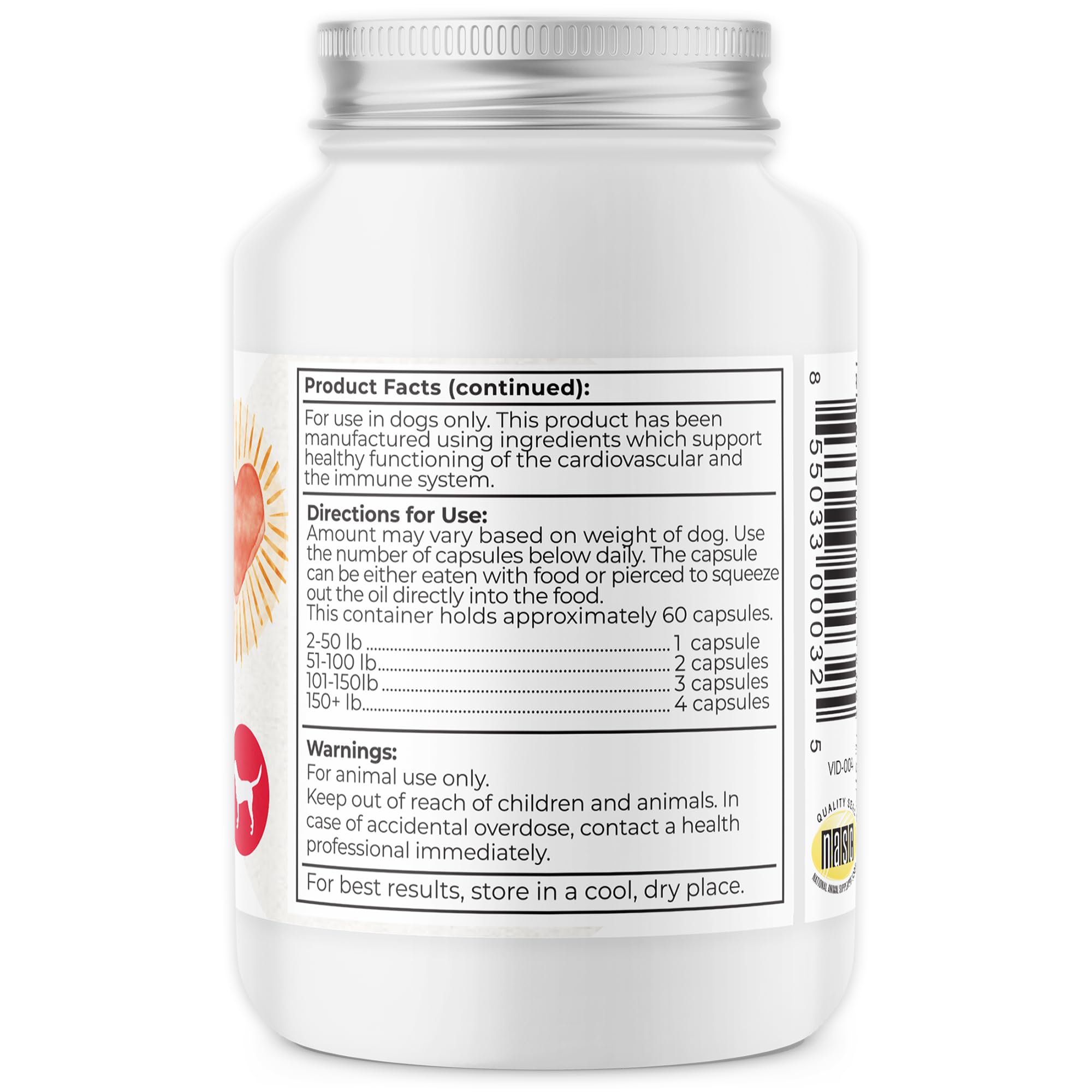 Dr. Harvey's Coenzyme Q10 - Heart & Cardiovascular Support Supplements for Dogs, 60 Capsules