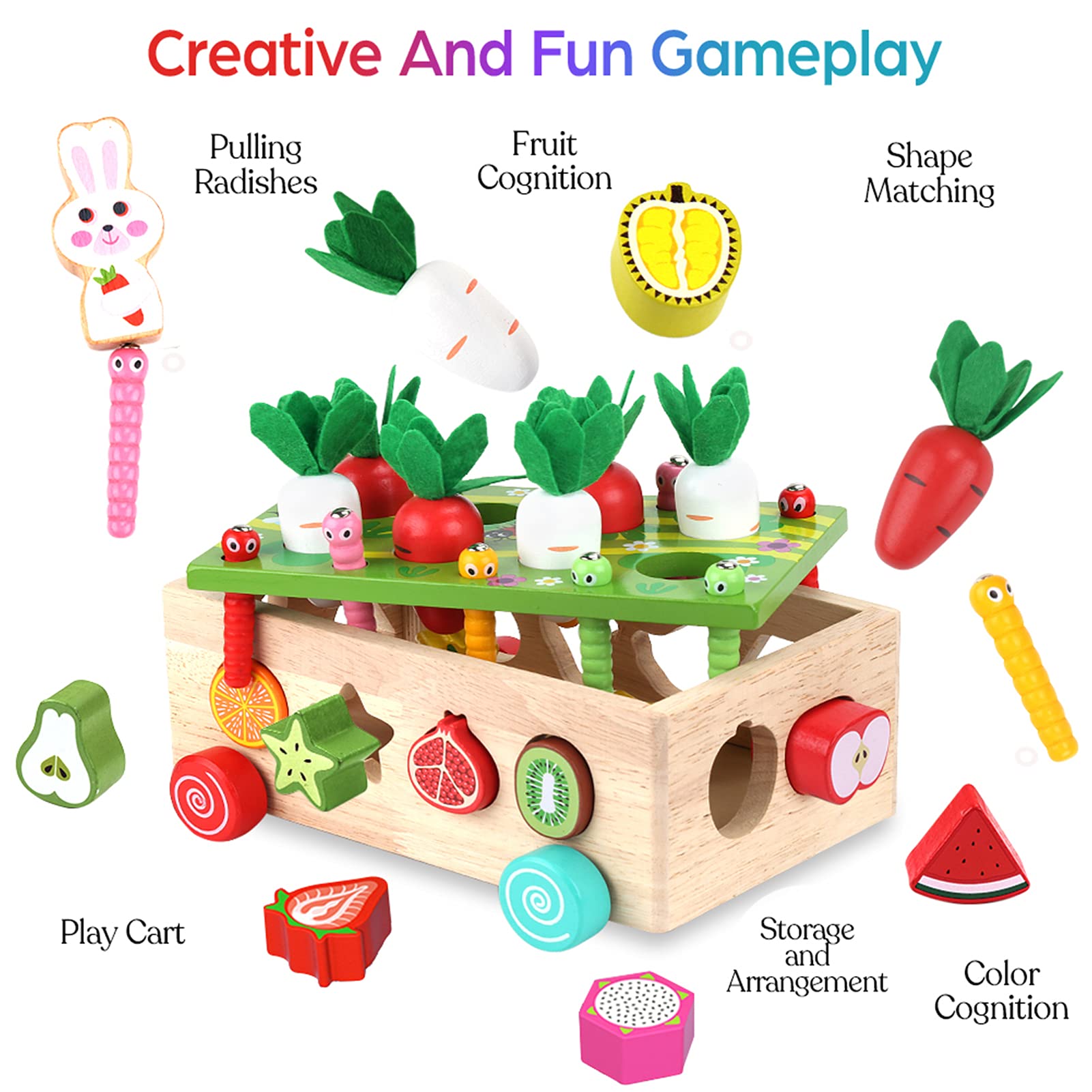 Toddlers Montessori Wooden Educational Toys for Baby Boys Girls Age 1 2 3 Year Old, Shape Sorting Toys 1st One First Birthday Girl Gifts for Kids 1-3, Wood Preschool Learning Fine Motor Skills Game