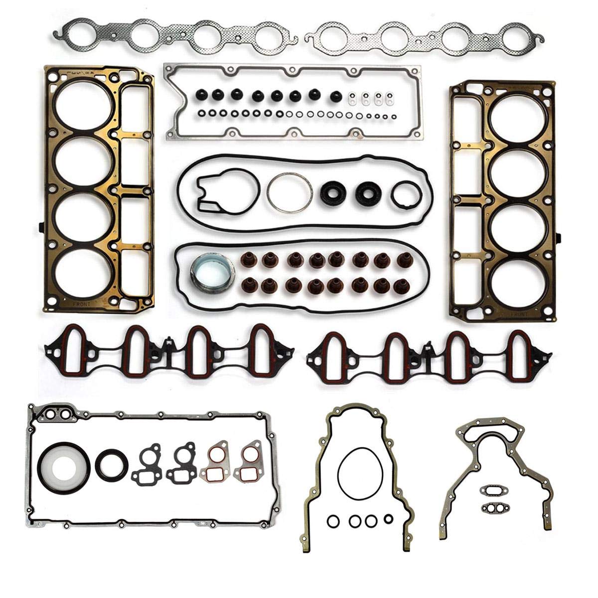 Vincos MLS Full Cylinder Engine Gasket Set HS26191PT-1 CS9284 Compatible with Avalanche/Suburban/Express/Savana 1500 5.3L Silverado/Sierra 1500 Tahoe Yukon 4.8L 5.3L V8 2004 2005 2006
