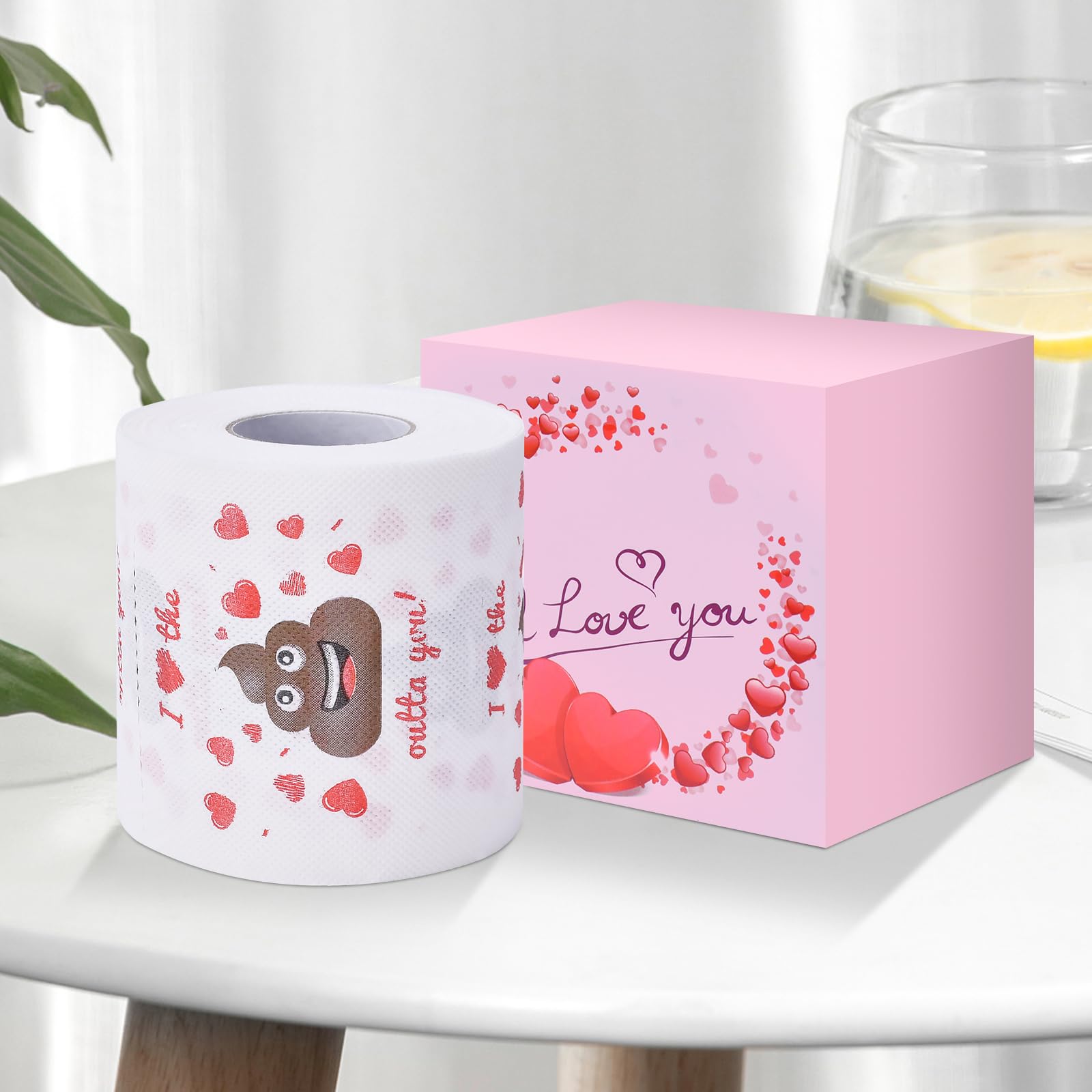 Valentines Day Gifts for Him Her, Romantic Novelty Gifts Toilet Paper, Funny Gag Gifts for Adults Men Women Boyfriend Girlfriend, Valentines Day Decor/Decorationsfor Party Supplies Valentine's Day