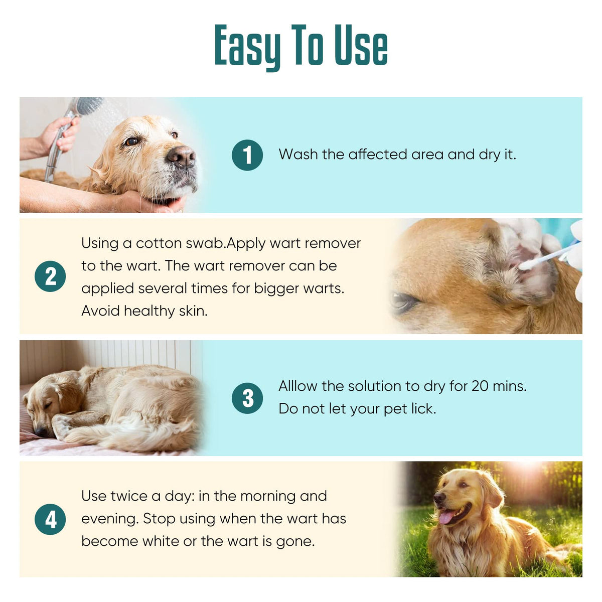 Hajoyful Dog Wart Remover, Rapidly Eliminates Dogs Skin Tag & Wart, Gentle & Safe for Pet, Effective Dog Skin Treatment at Home