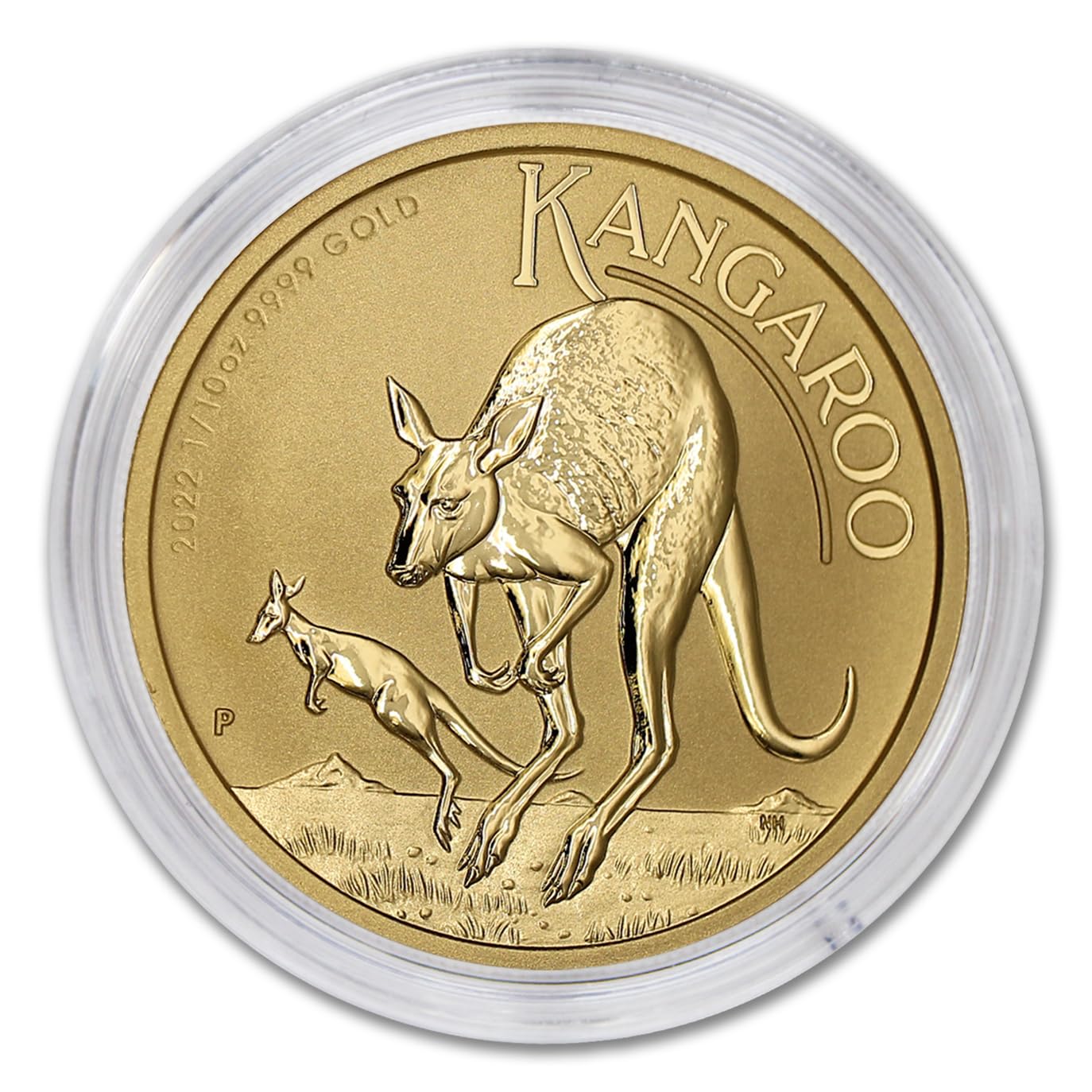 2022 P 1/10 oz Australian Gold Kangaroo Coin Brilliant Uncirculated (in Capsule) with Certificate of Authenticity $15 Seller BU