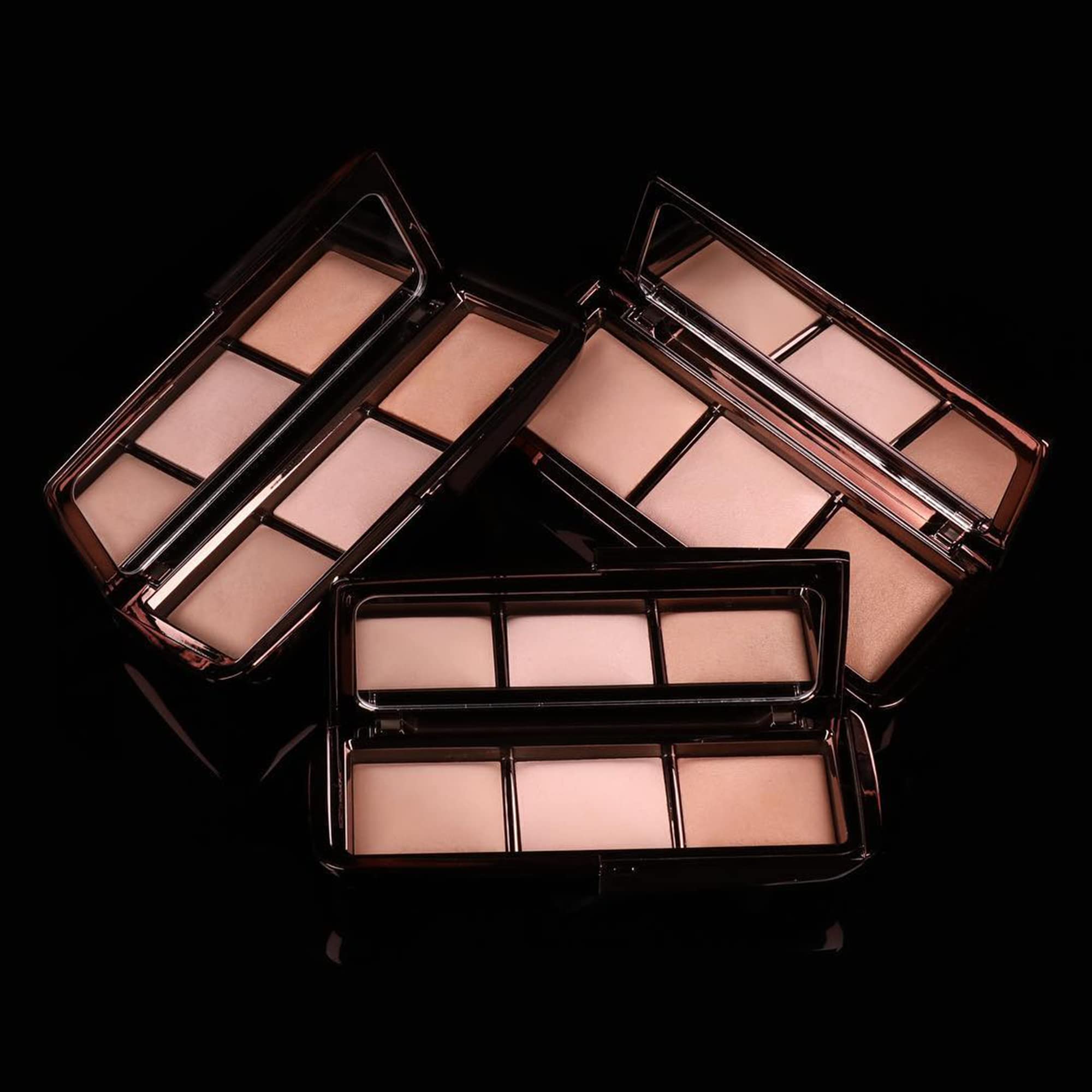 Hourglass Ambient Lighting Palette. Three-Shade Highlighting Palette for Your Best Complexion. (Dim light -Incandescent Light -Radiant Light). Cruelty-Free and Vegan