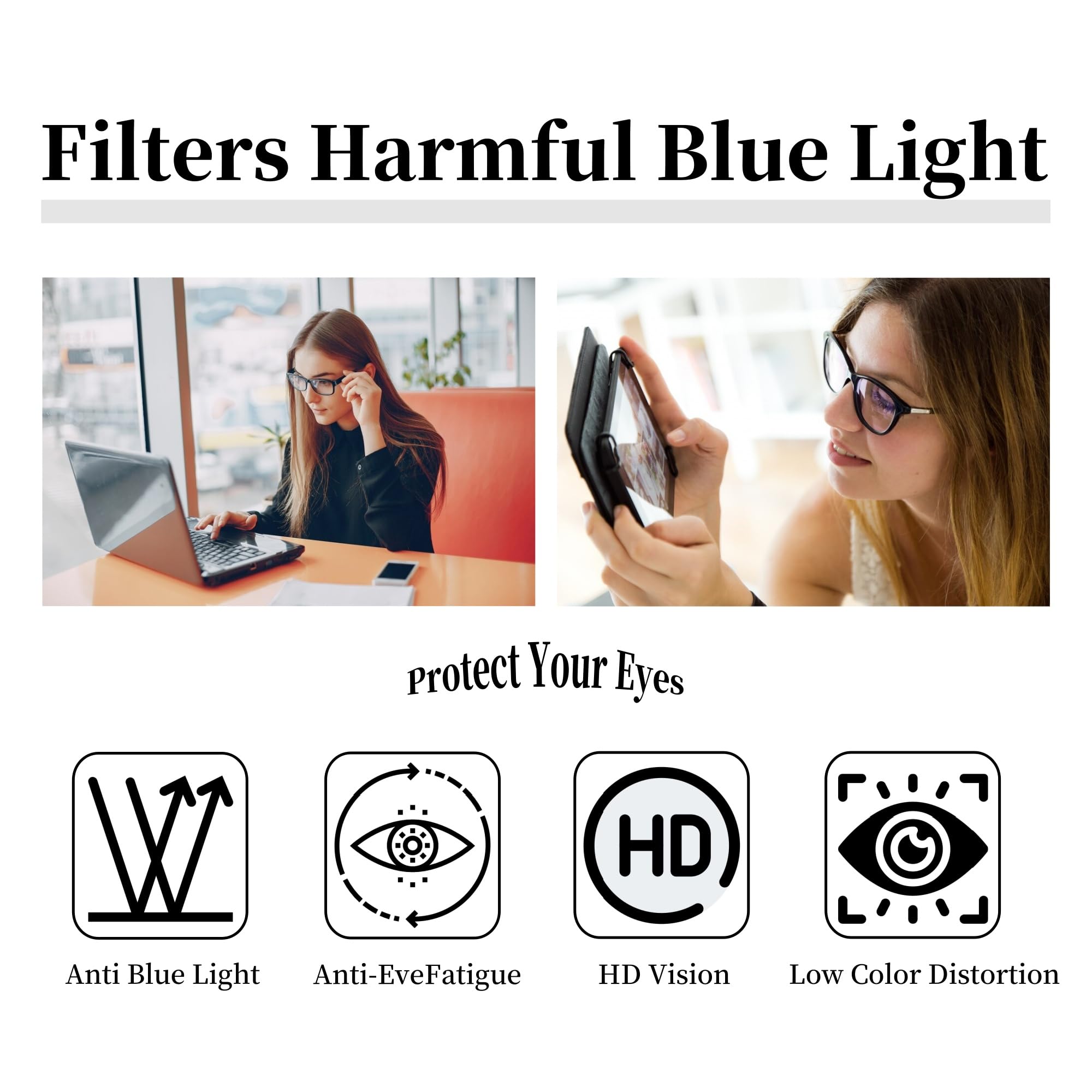 BOBUXLIIN Fake Glasses Fashion Non Prescription Clear Glasses for Women Glasses Frame Trendy Accessories for 2024