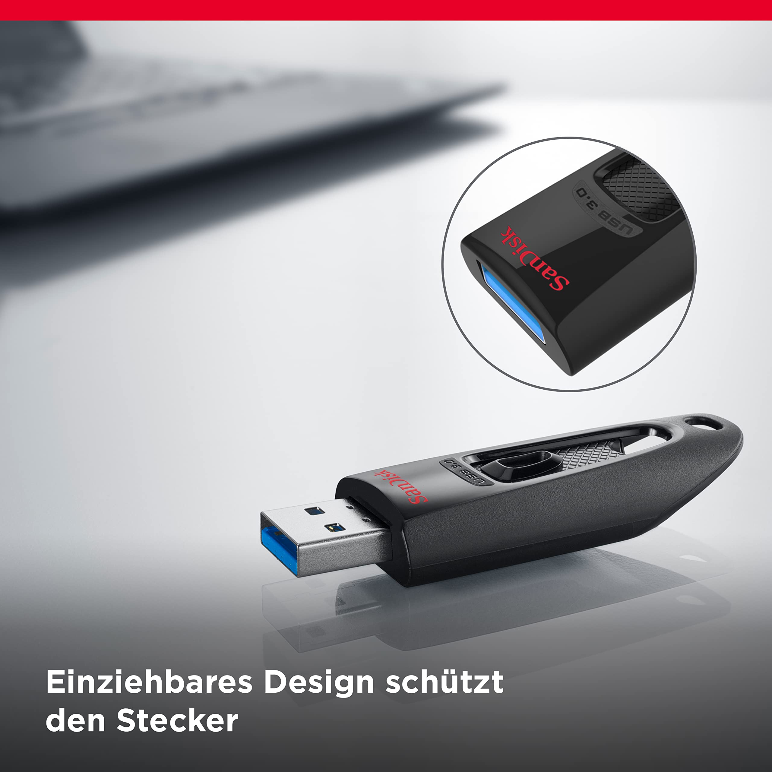SANDISK 32GB 3-Pack Ultra USB 3.0 Flash Drive 32GB (Pack of 3) - SDCZ48-032G-GAM46T, Black