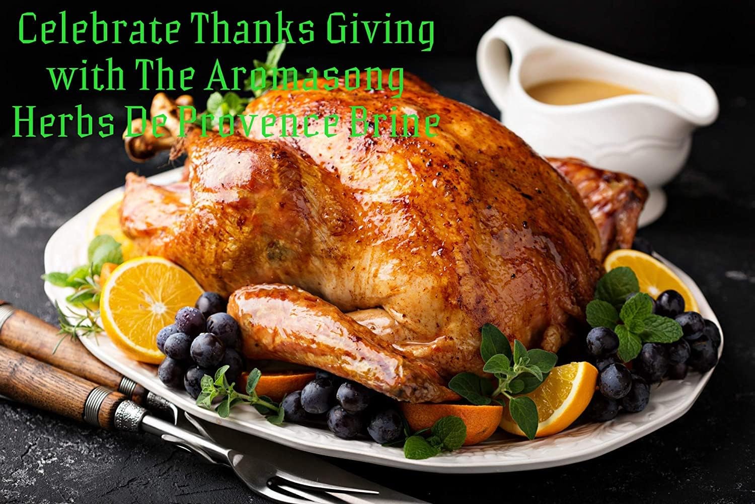 Aromasong Turkey Brine, Hot & Spicy, For Wet & Dry Brining, 2 Lb. 100% Natural, Gourmet Sea Salt Poultry Seasoning, for Roasting, Grilling, & Smoking for Brisket, Chicken, Pork & Beef.