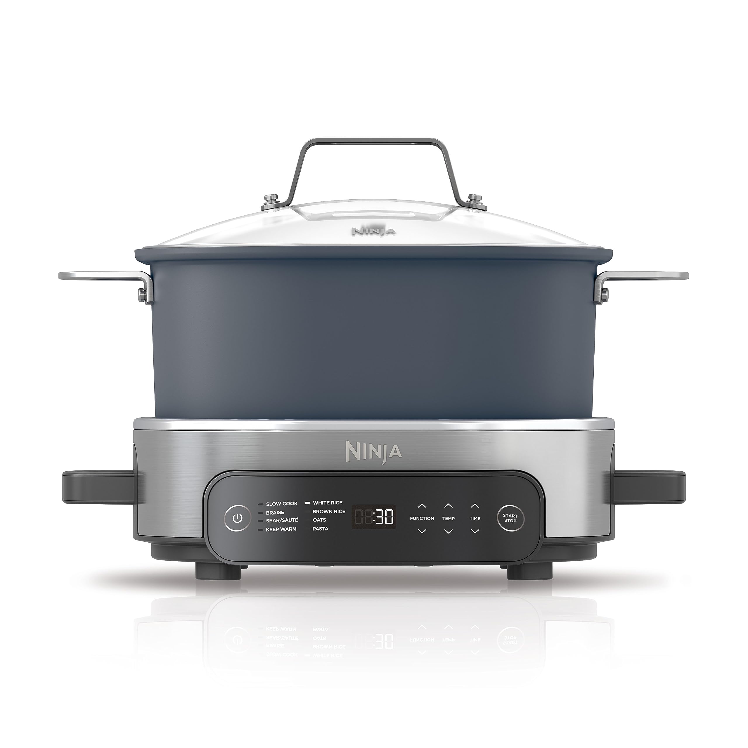 Ninja MC1101 Foodi Everyday Possible Cooker Pro, 8-in-1 Versatility, 6.5 QT, One-Pot Cooking, Replaces 10 Cooking Tools, Faster Cooking, Family-Sized Capacity, Adjustable Temp Control, Midnight Blue