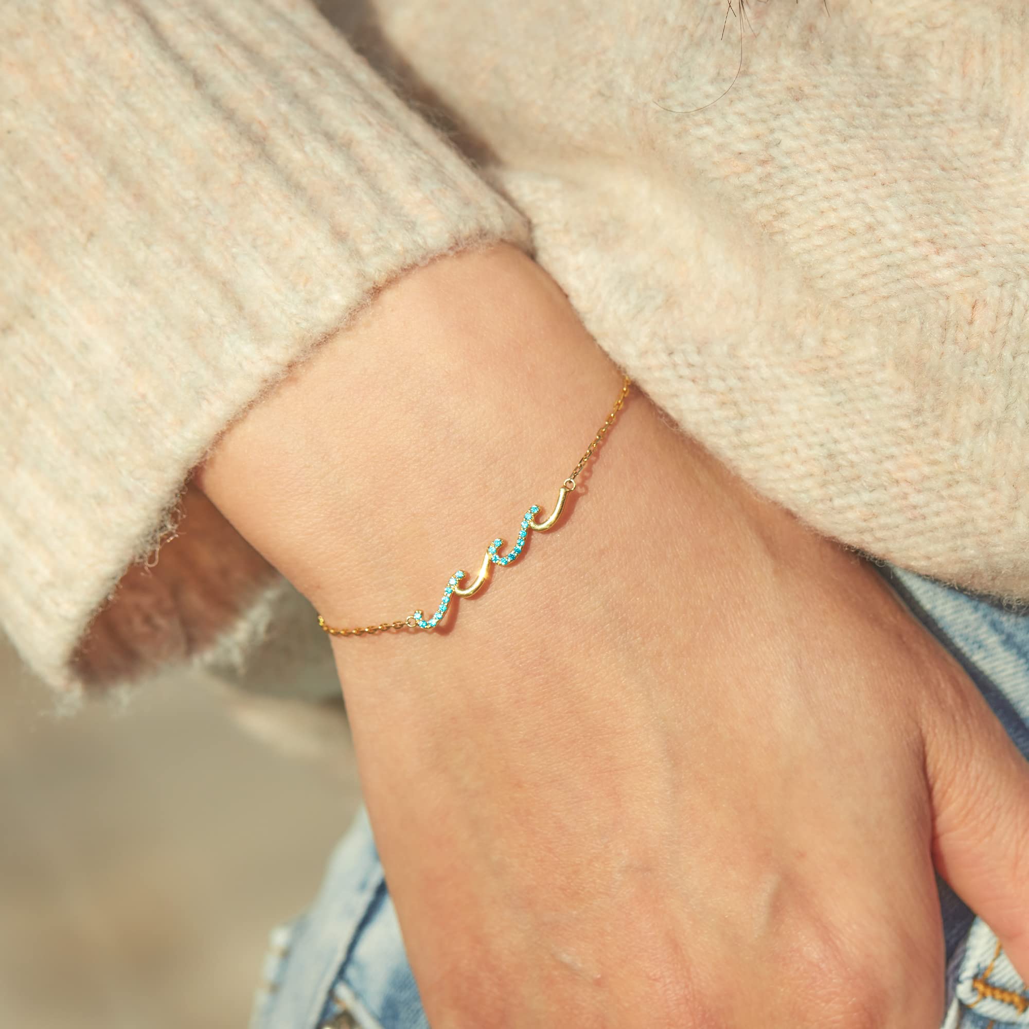 STORYJEWELLERY Friend Gifts for Women, Birthday Gifts for Women Friendship, Wave Bracelet for Friends, Gift for Friends Female, Bestie Gifts for Women, Bff Gifts, Christmas Gifts for Best Friend