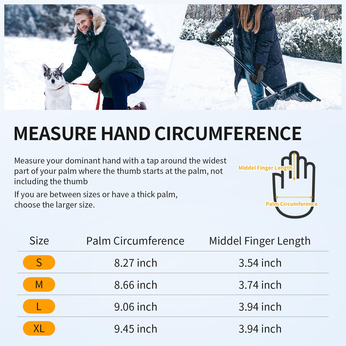 OZERO Winter Gloves, -20°F(-29℃) Cold Proof Thermal Work Glove - Deerskin Suede Leather Palm and Polar Fleece Back with Heatlok Insulated Cotton - Hands Warm in Cold Weather for Women and Men