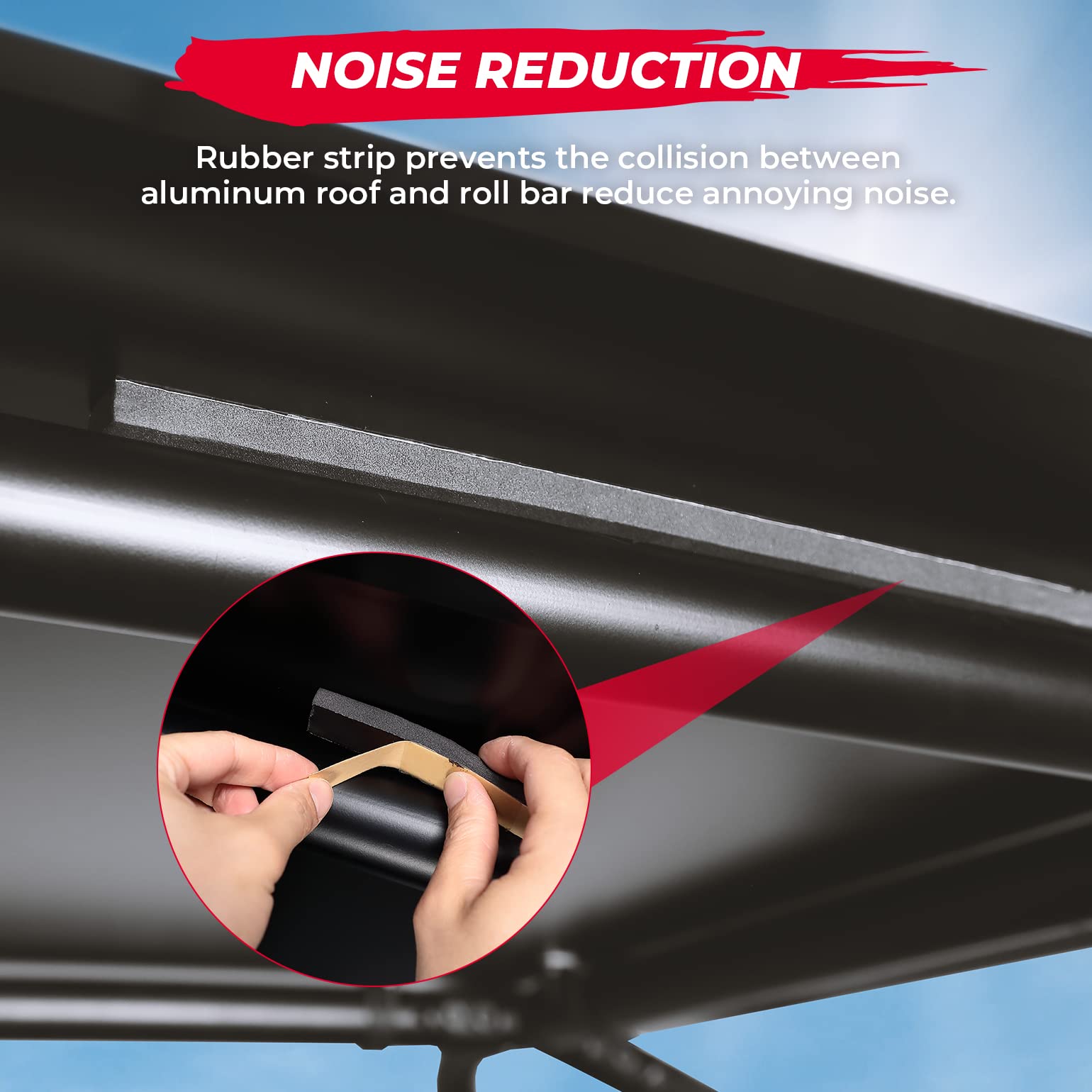 KEMIMOTO Aluminum Roof Top Compatible with Polaris RZR XP 4 1000, 4 Turbo, and 4 900 Models Up to 2023, Heavy-Duty Black Aluminum Roof for 4-Seater