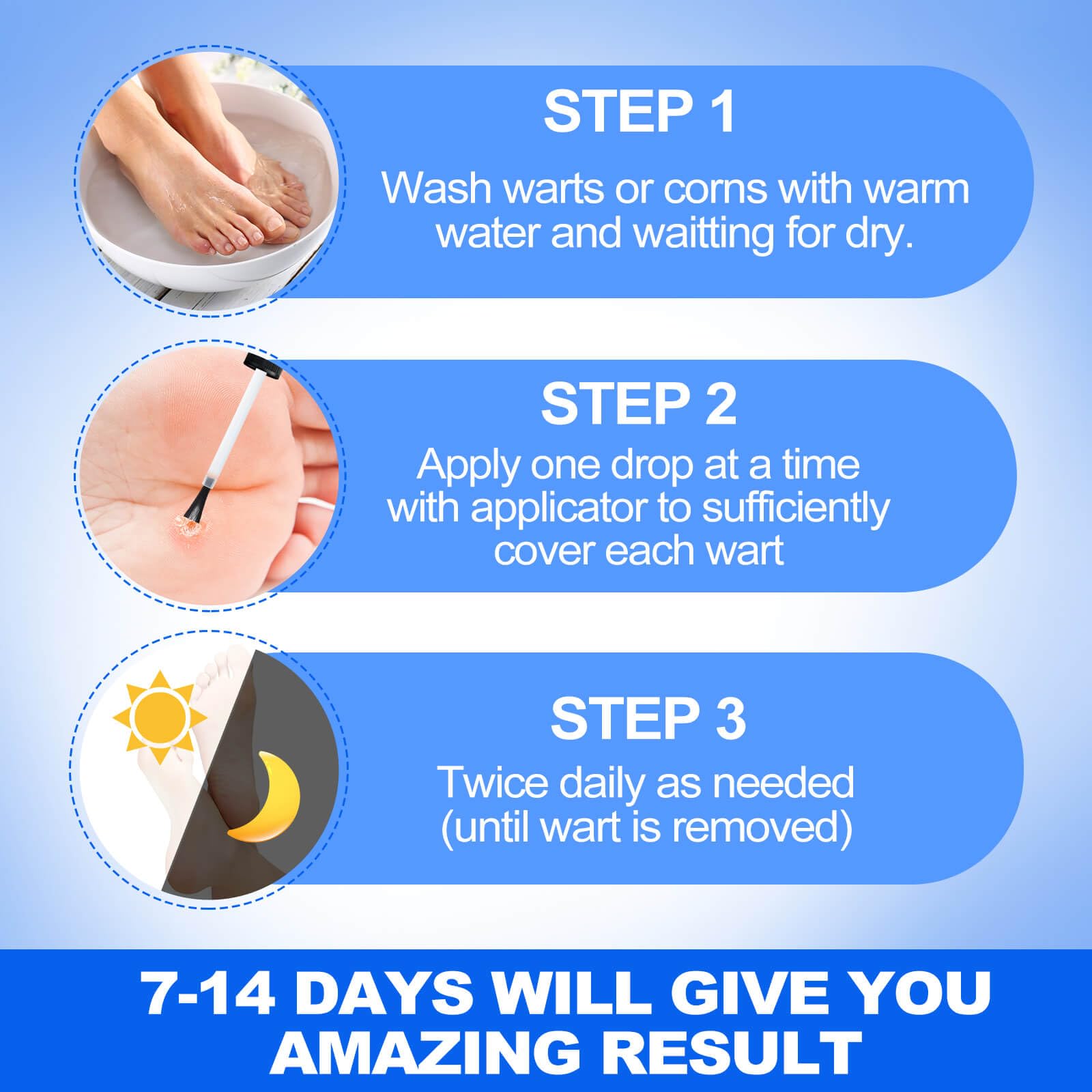 Fast Acting Gel Wart Remover Freeze Off - Fast-Acting Wart Freeze Off - Wart Removal for Plantar Wart, Genital Wart, H Warts, Common Wart, Flat Wart, Corn, Callus, Warts, Plantar Wart Remover for Feet