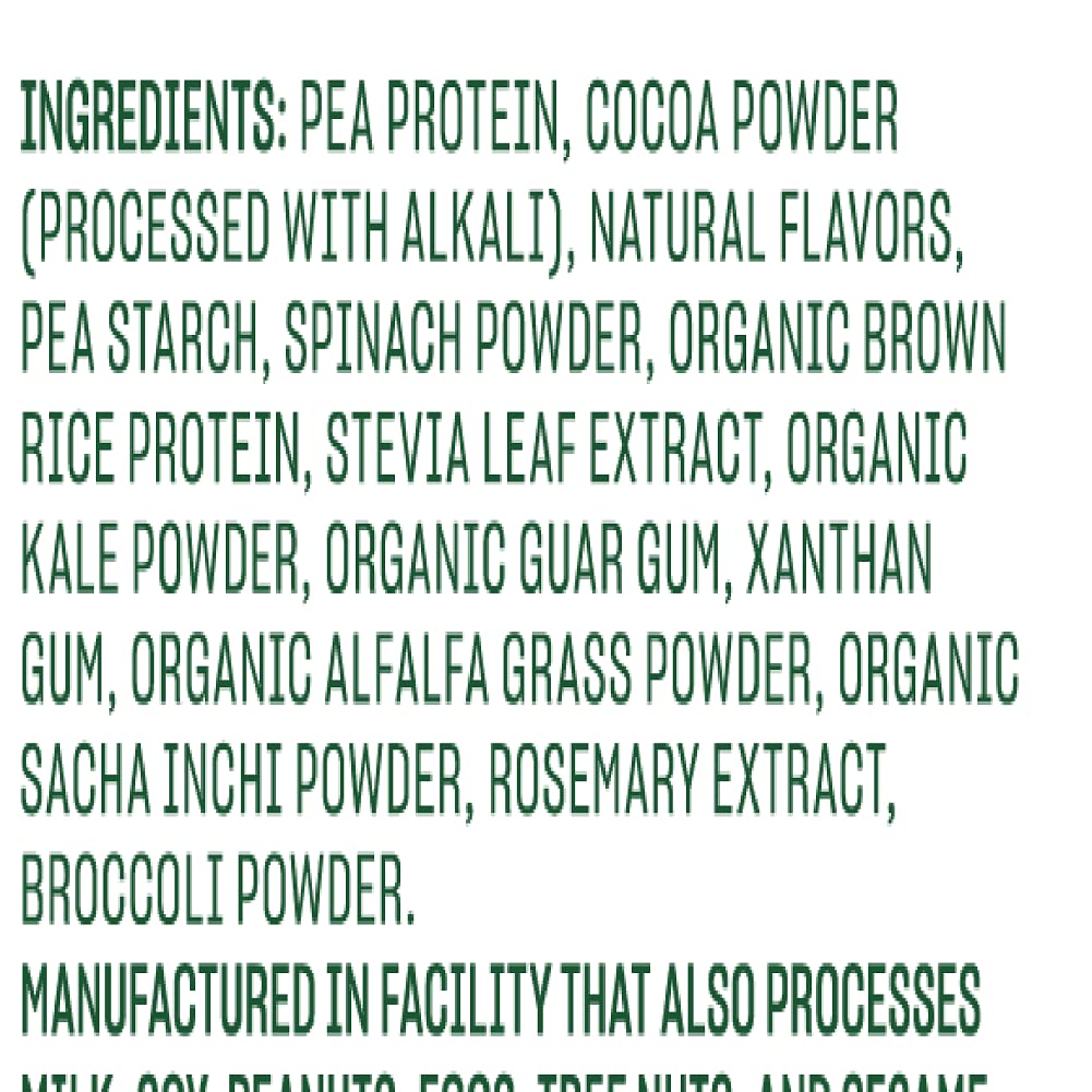 Vega Protein and Greens Protein Powder, Chocolate - 20g Plant Based Protein Plus Veggies, Vegan, Non GMO, Pea Protein for Women and Men, 1lbs (Packaging May Vary)