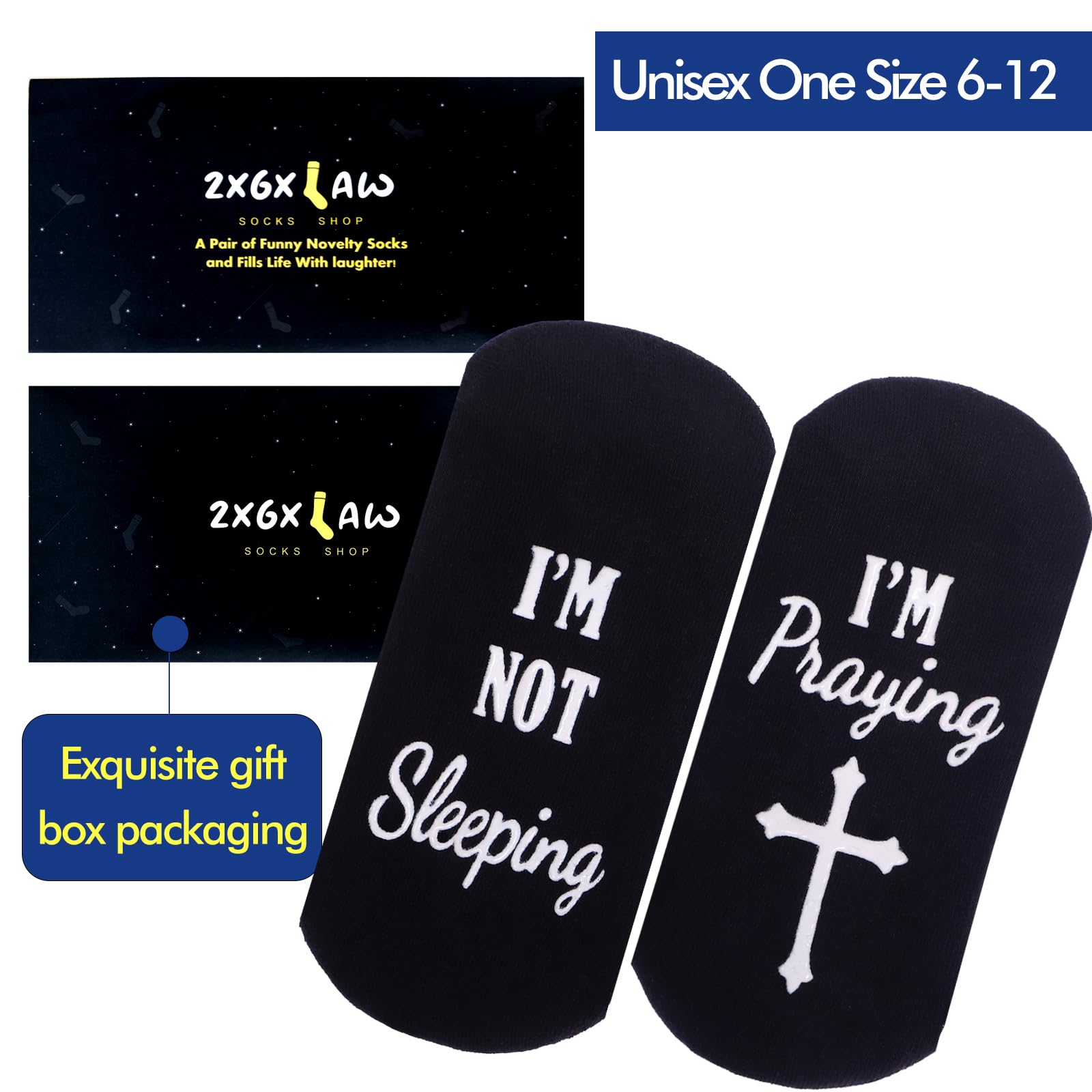 ZXGXLAW Birthday Gifts for Dad,Men Husband Grandpa Women idea Fathers Day Christmas Im Not Sleeping Funny Socks