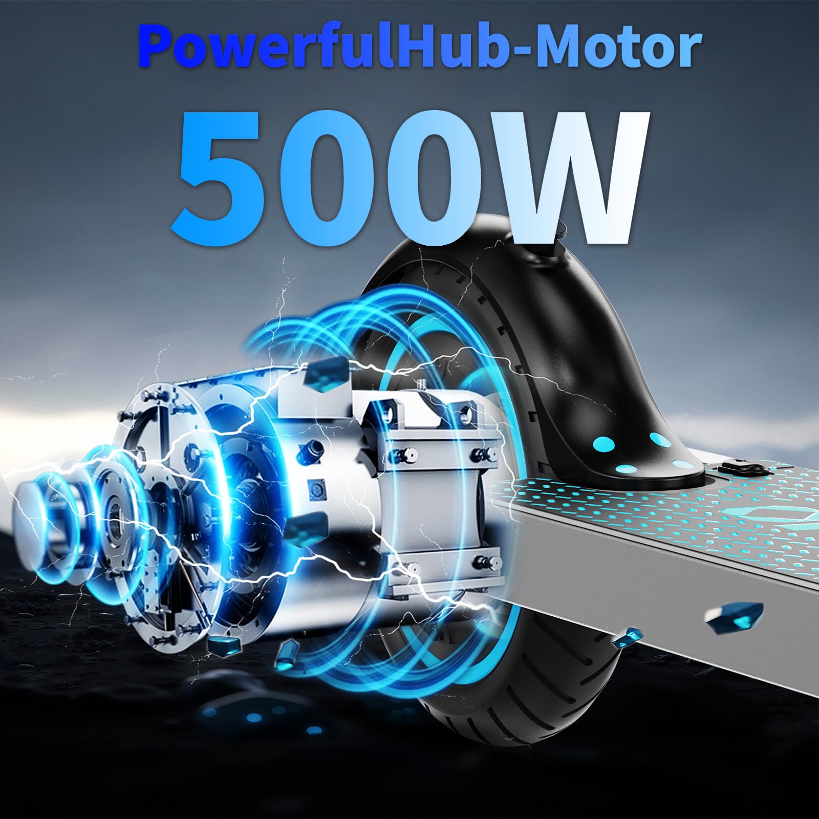 QnQ Electric Scooter, Powerful 500W/1000W Dual Motors, Max20/28/35Miles Long Range, Top Speed 19MPH, 8.5" Tires, E-Scooter for Adults and Teens