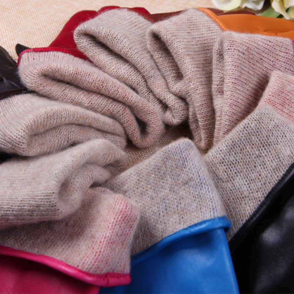 WARMEN Women's Touchscreen Texting Genuine Nappa Leather Glove Winter Warm Simple Plain Cashmere & Wool Blend Lined Gloves (X-Large (8), Black (2017 New Touchscreen/Cashmere Blend Lining))