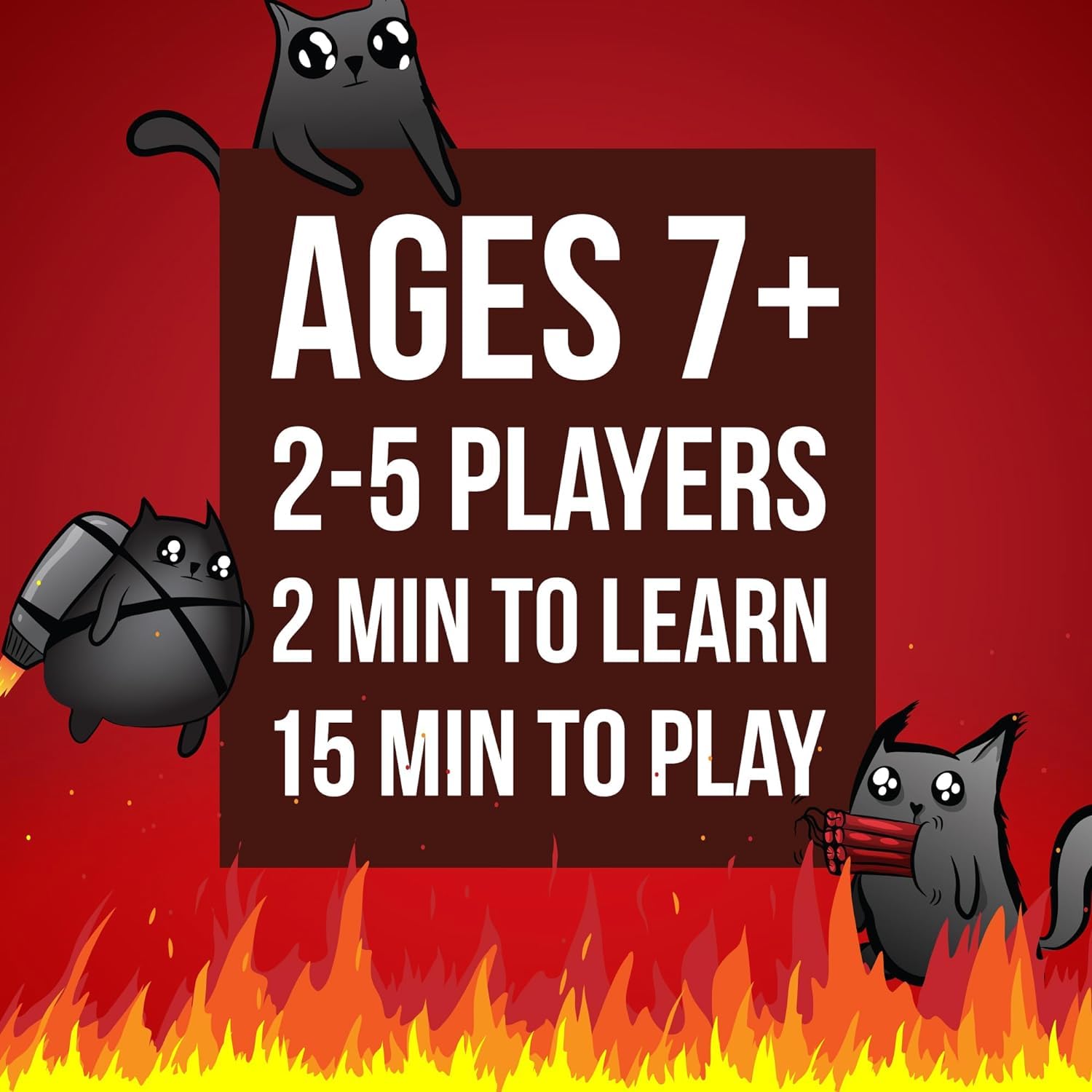 Exploding Kittens Original Edition - Hilarious Game for Family Game Night - Funny Card Games for Ages 7 and Up - 56 Cards - 2-5 Players - 15 Minutes of Play