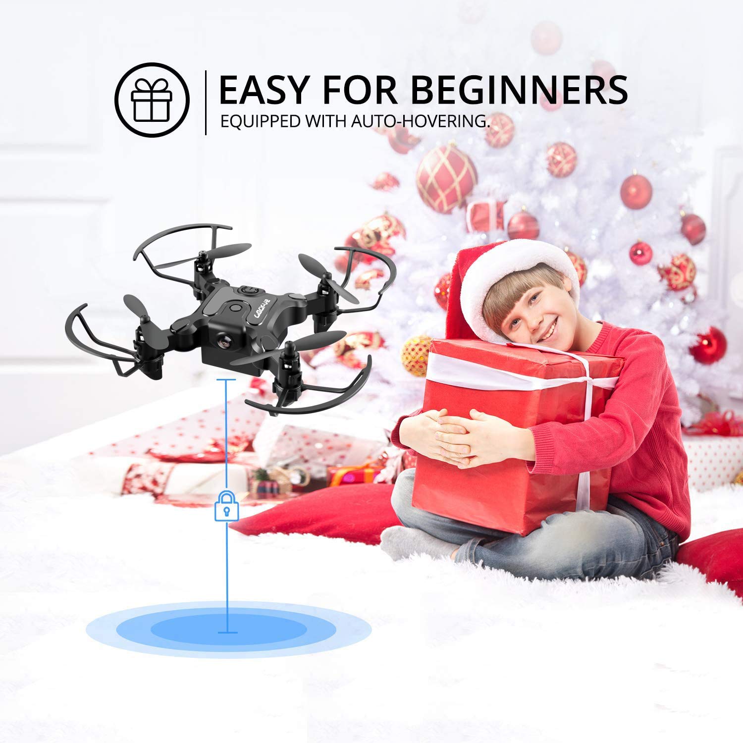 Foldable Mini Drone for Kids Toys,V2 Nano Pocket RC Quadcopter for Beginners Gift,with 3 Batteries,Altitude Hold, Headless Mode,3D Flips, One Key Return,3 Speed Modes,Easy Fly