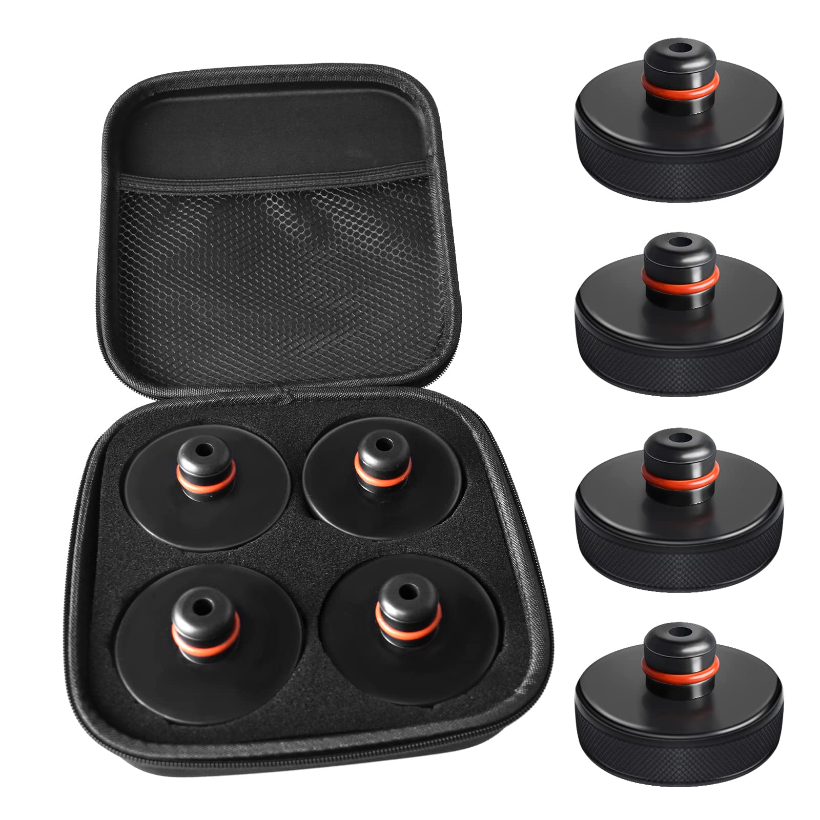 Chirano Lifting Jack Pad for Tesla Model 3/S/X/Y, 4 Pucks with Storage Case, Accessories for Tesla Vehicles 2013 to 2024