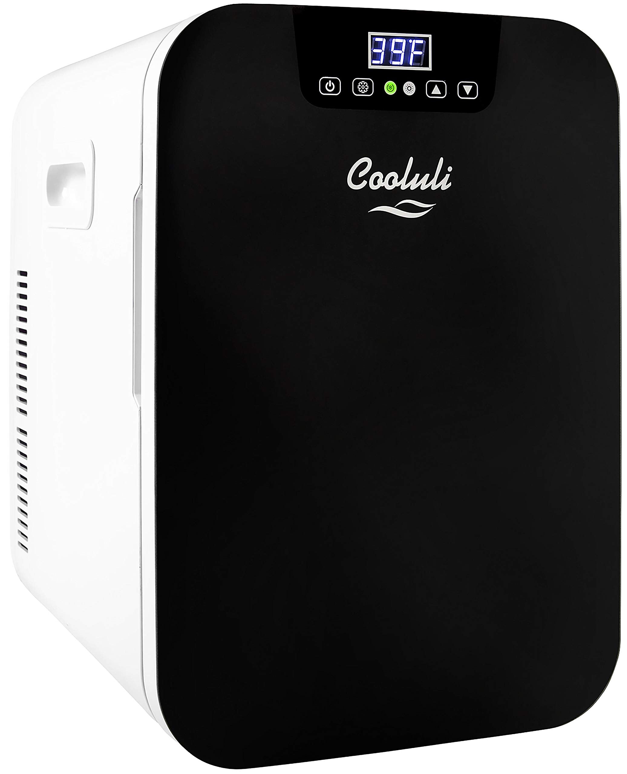 Cooluli 20 Liter Mini Fridge with Temperature Control - Black