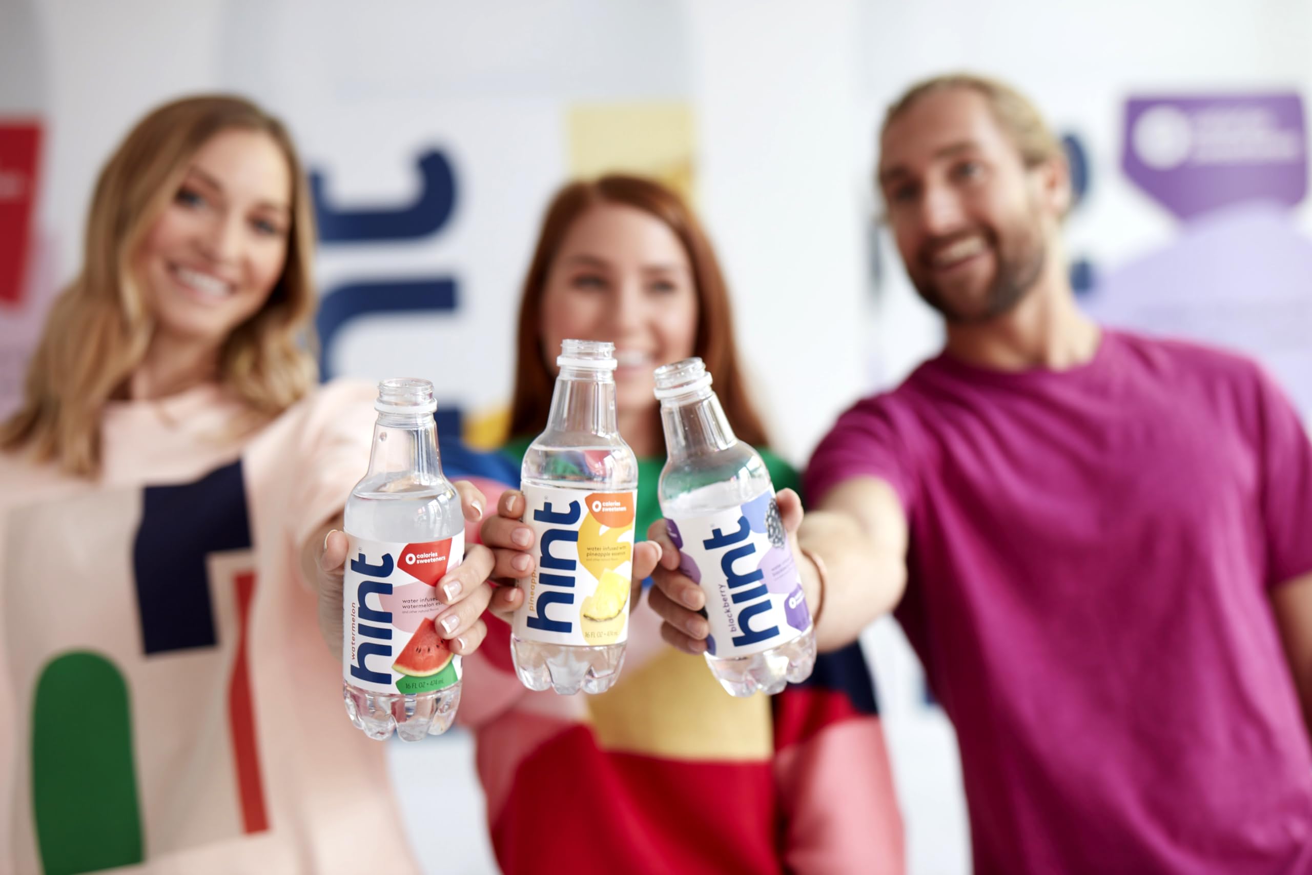 Hint Water Best Sellers Pack, 3 Bottles Each of: Watermelon, Blackberry, Cherry, and Pineapple, Zero Calories, Zero Sugar and Zero Sweeteners, 16 Fl Oz (Pack of 12)